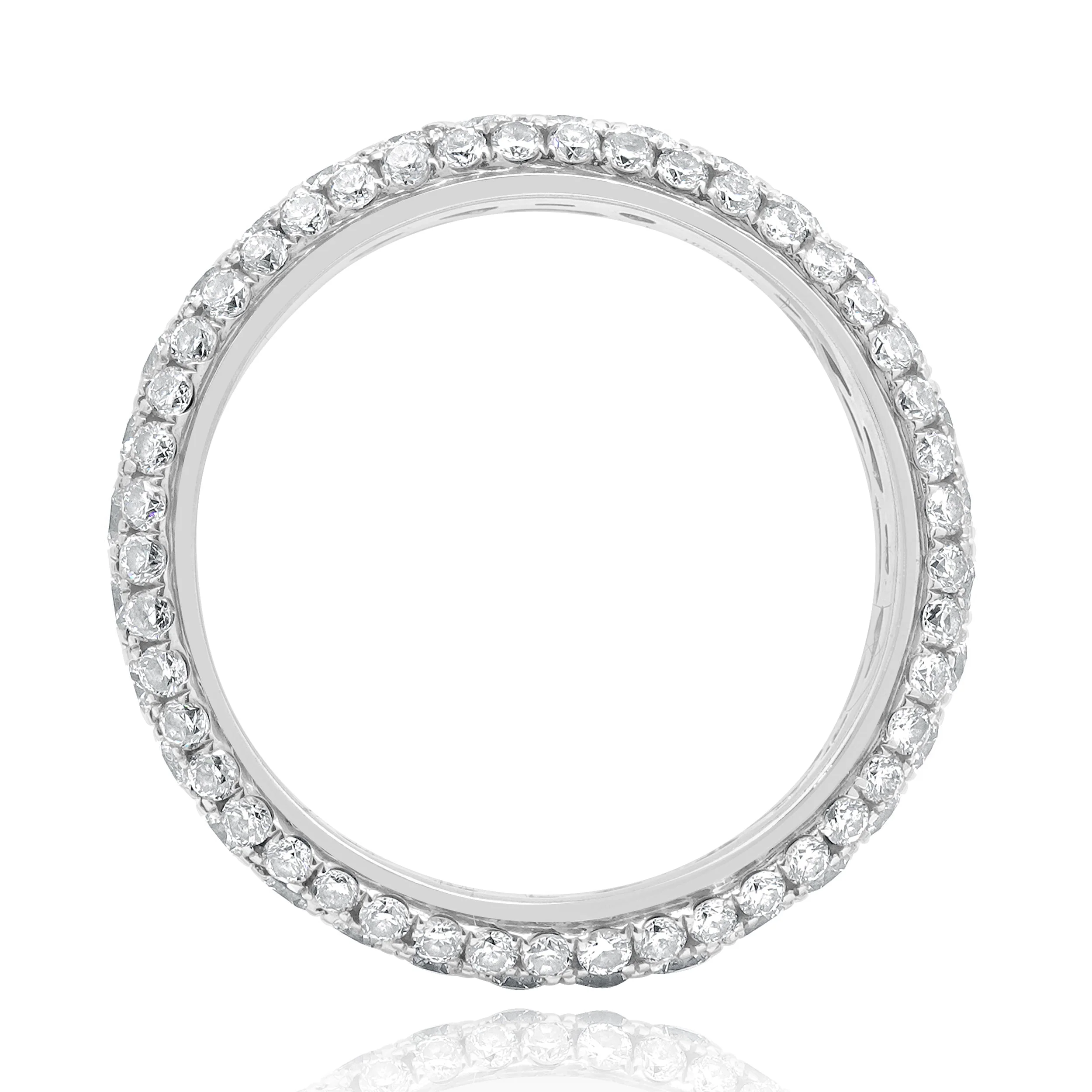 18 Karat White Gold Pave Diamond Eternity Band - Image 4