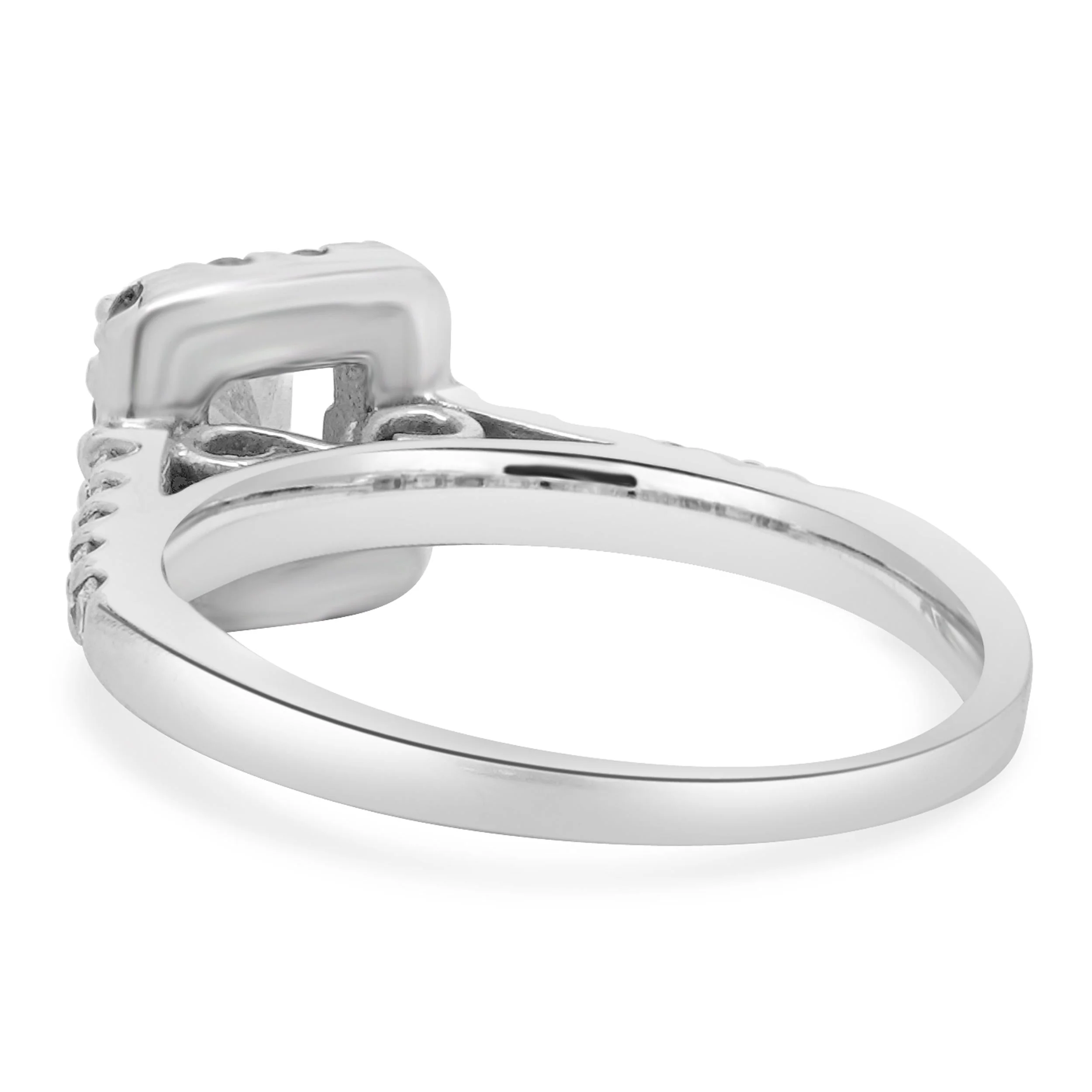 18 Karat White Gold Princess Cut Diamond Engagement Ring - Image 4
