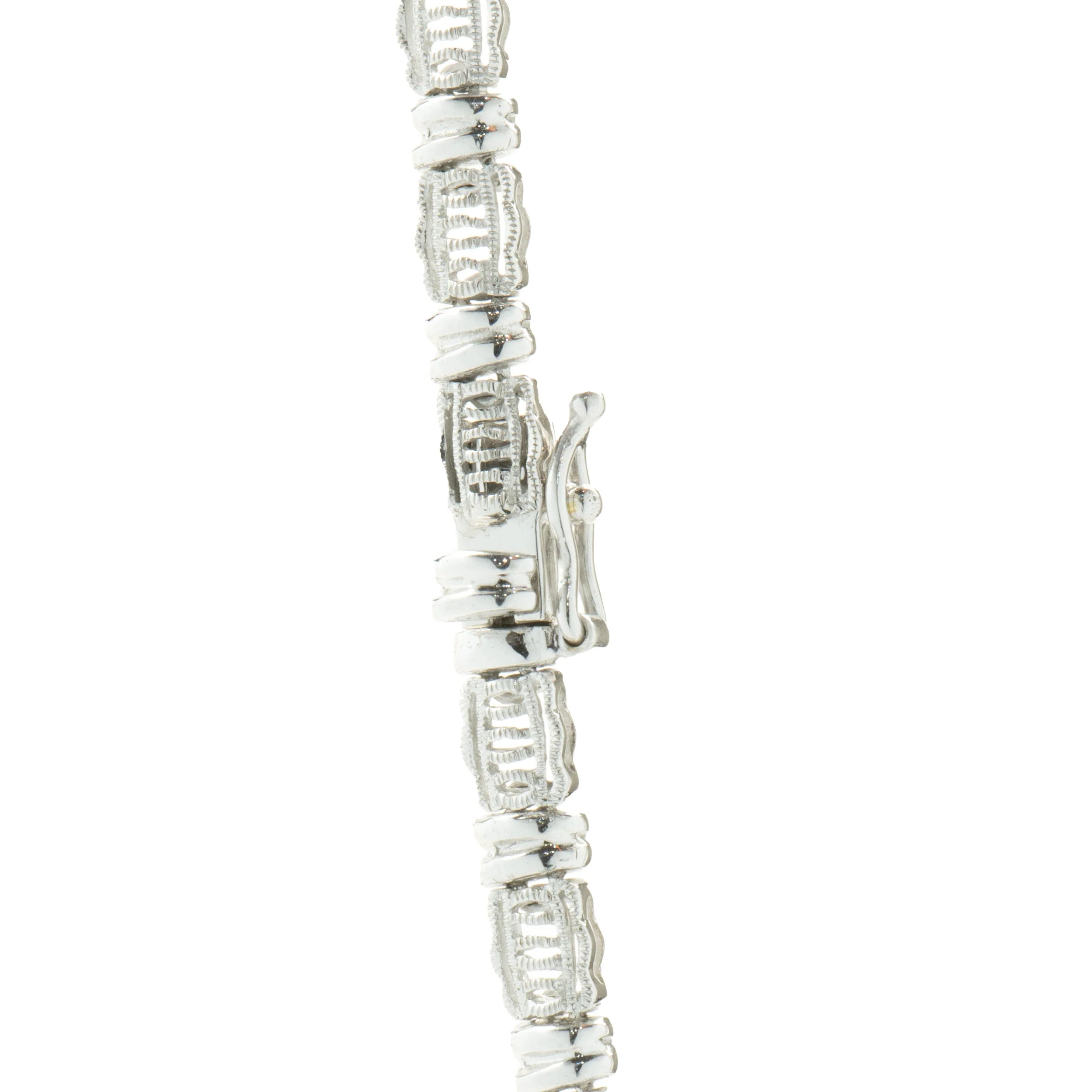 18 Karat White Gold Ruby and Diamond Halo Collar Necklace - Image 4