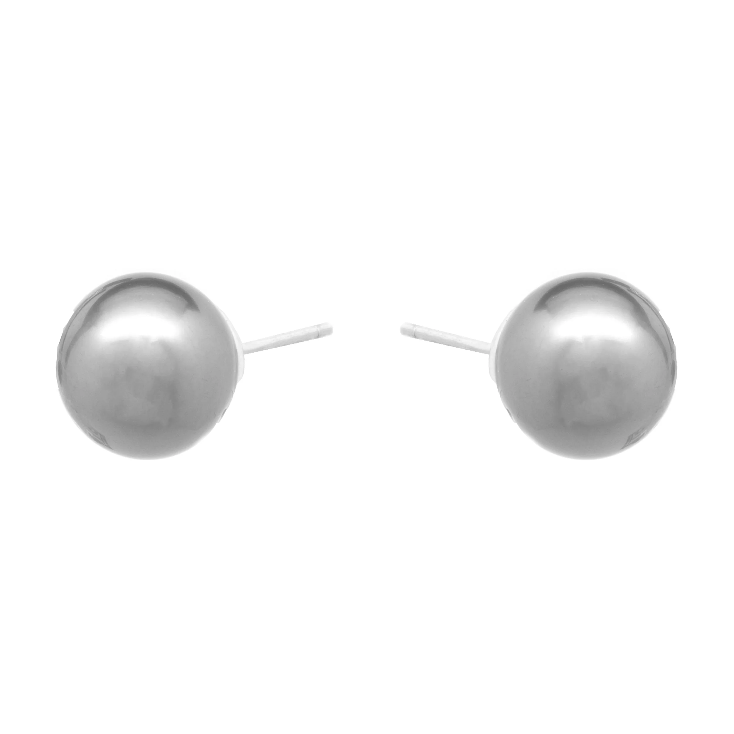 18 Karat White Tahitian Pearl Stud Earrings