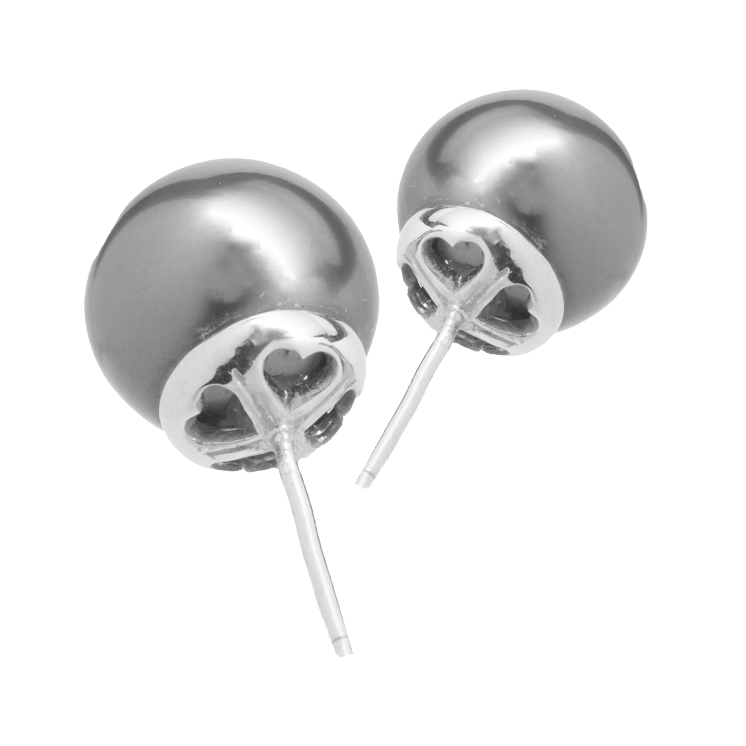 18 Karat White Tahitian Pearl Stud Earrings - Image 3