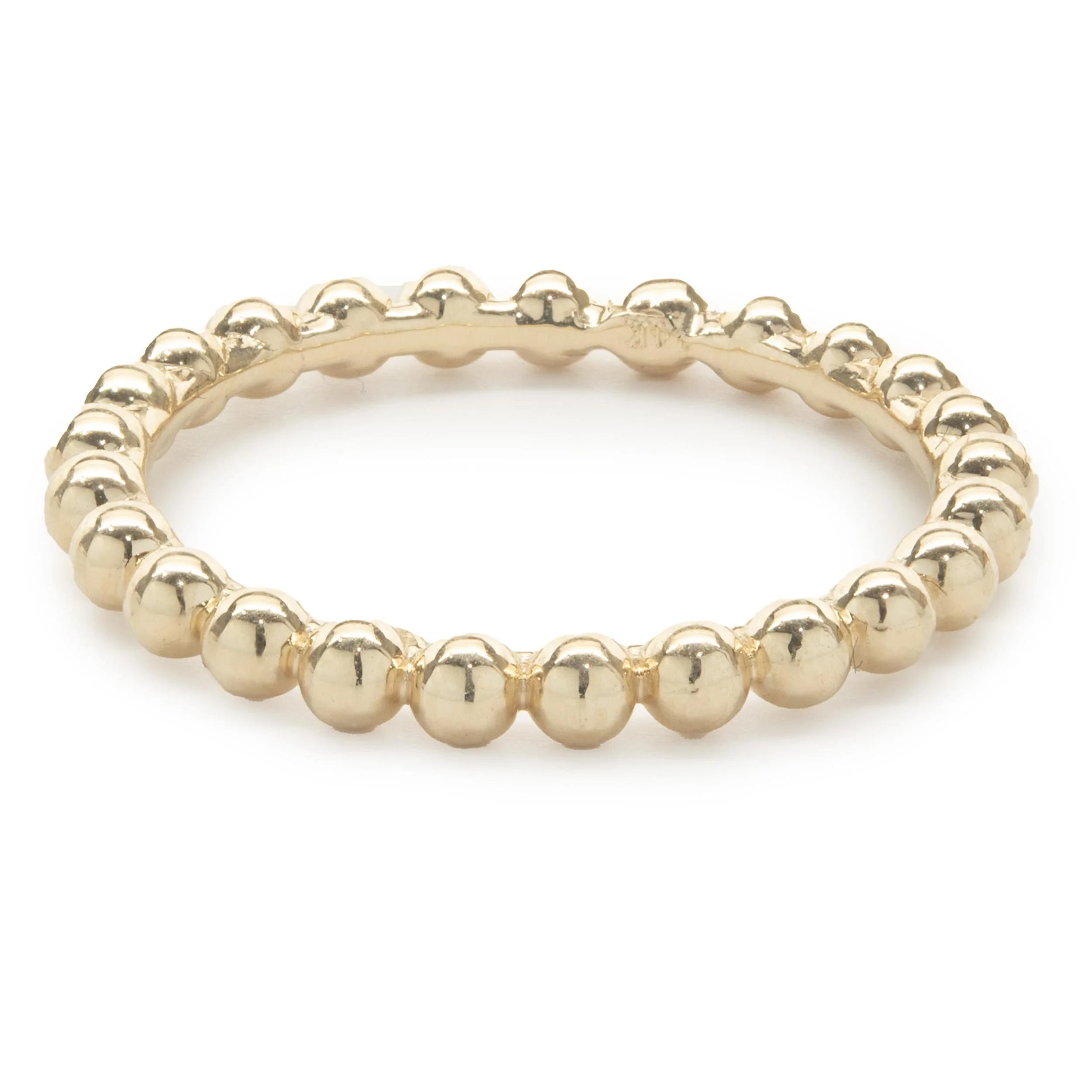 18 Karat Yellow Gold Beaded Band