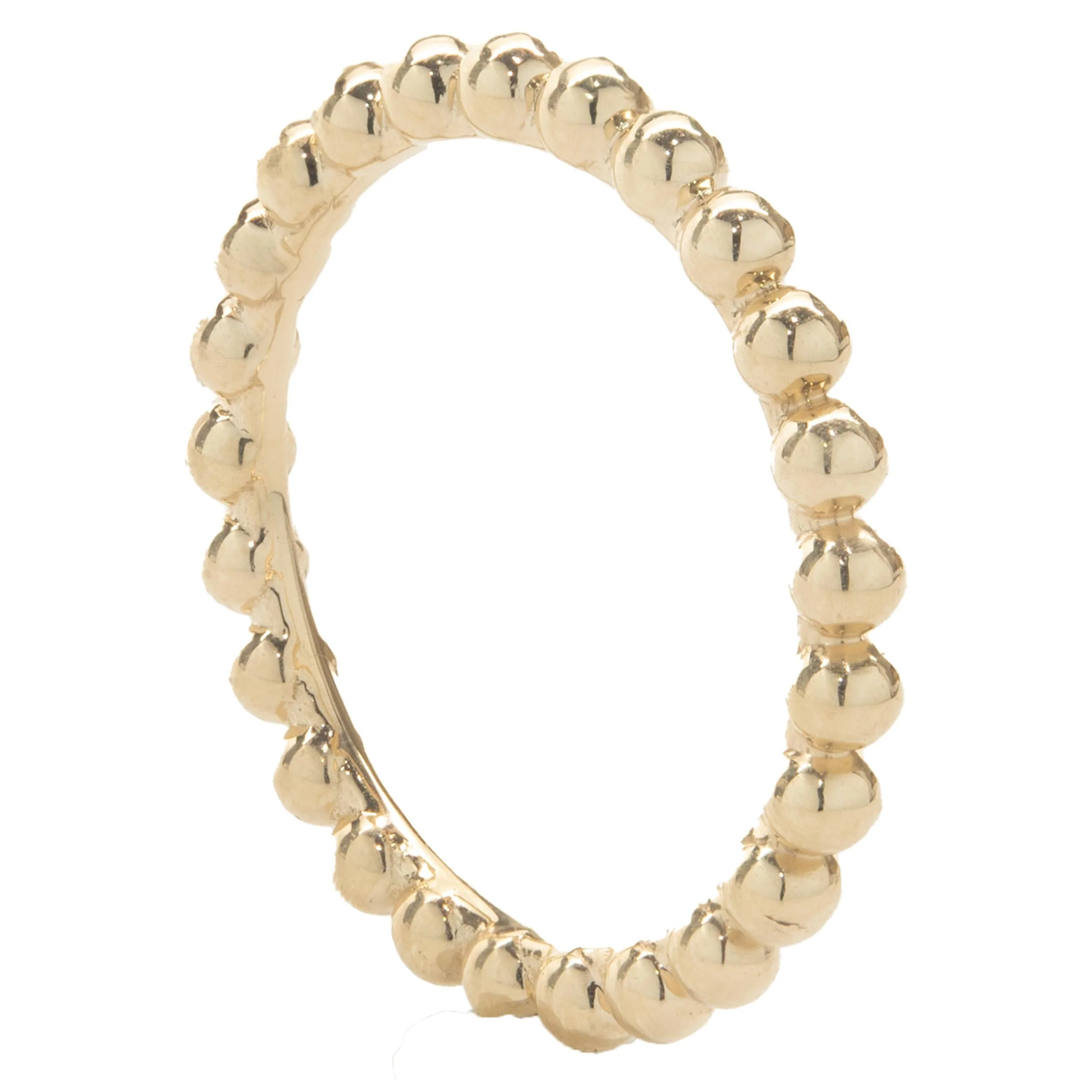 18 Karat Yellow Gold Beaded Band - Image 2