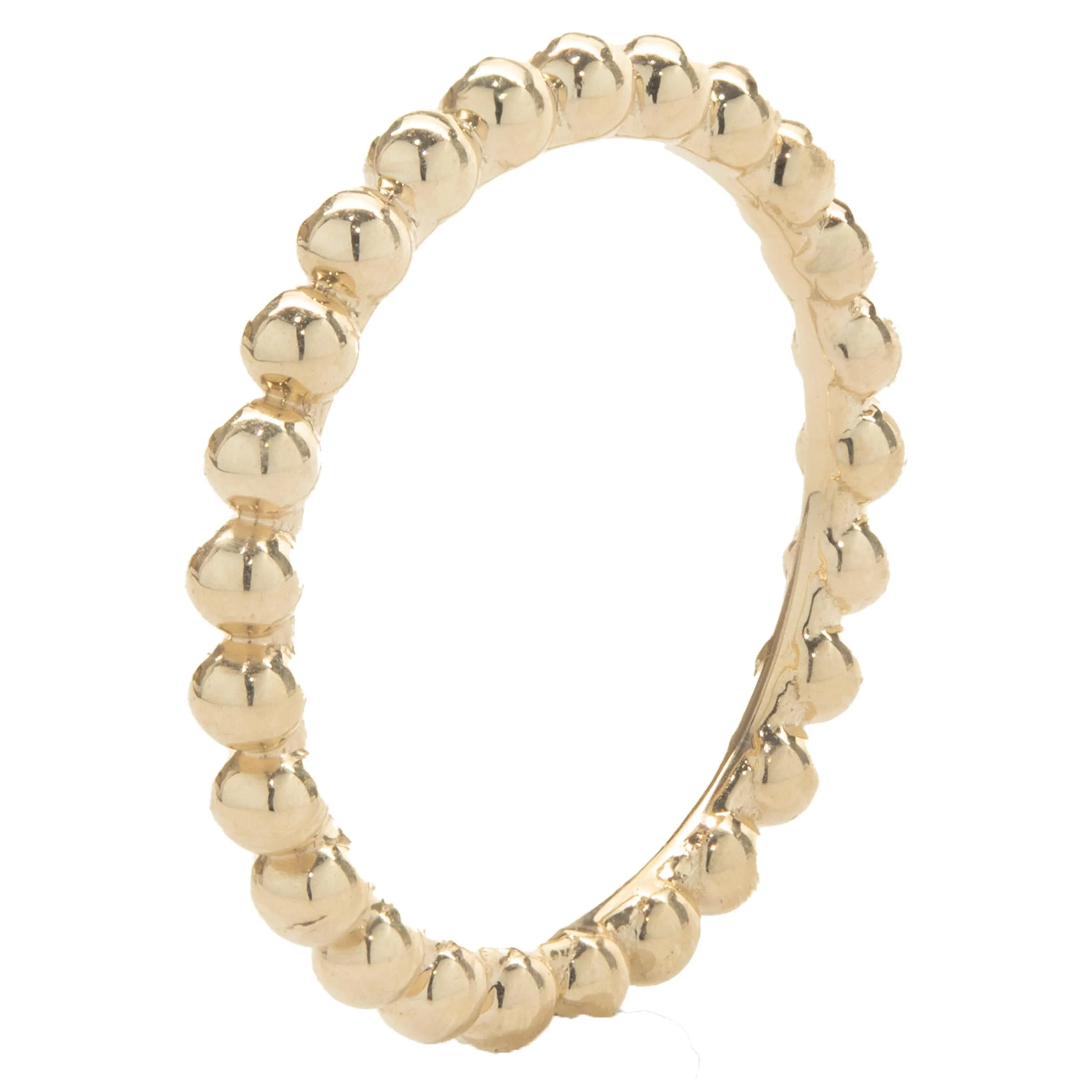 18 Karat Yellow Gold Beaded Band - Image 3