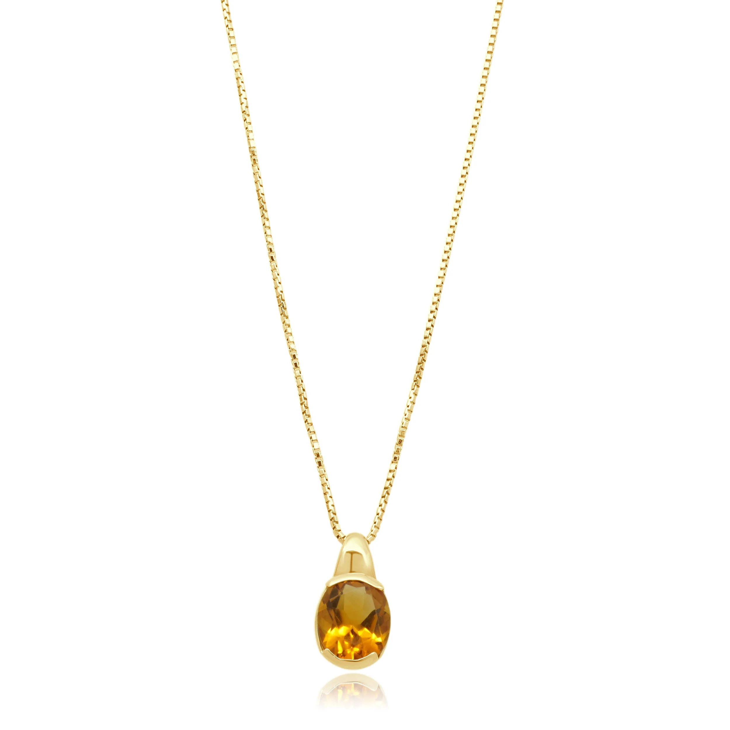 18 Karat Yellow Gold Citrine Necklace