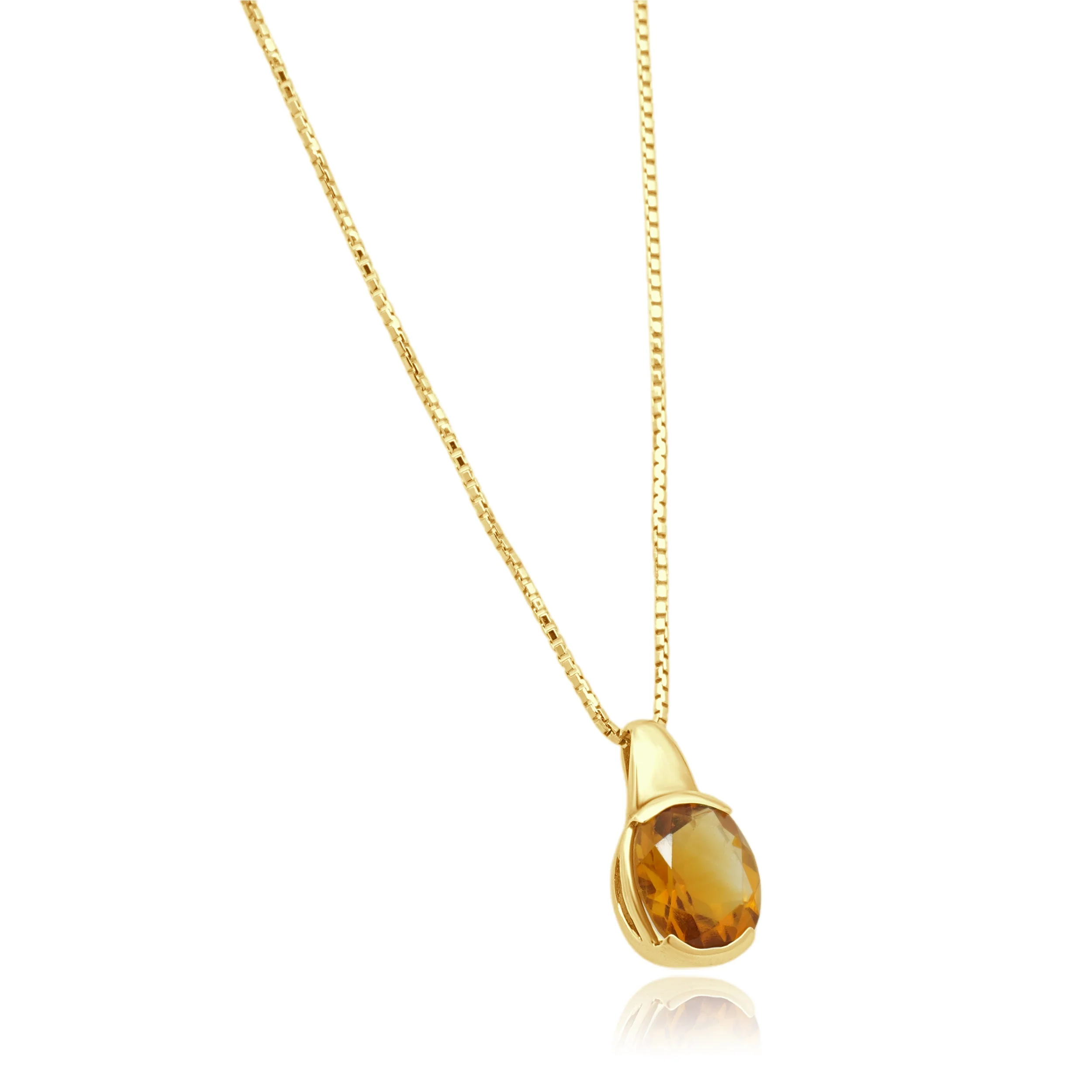 18 Karat Yellow Gold Citrine Necklace - Image 2