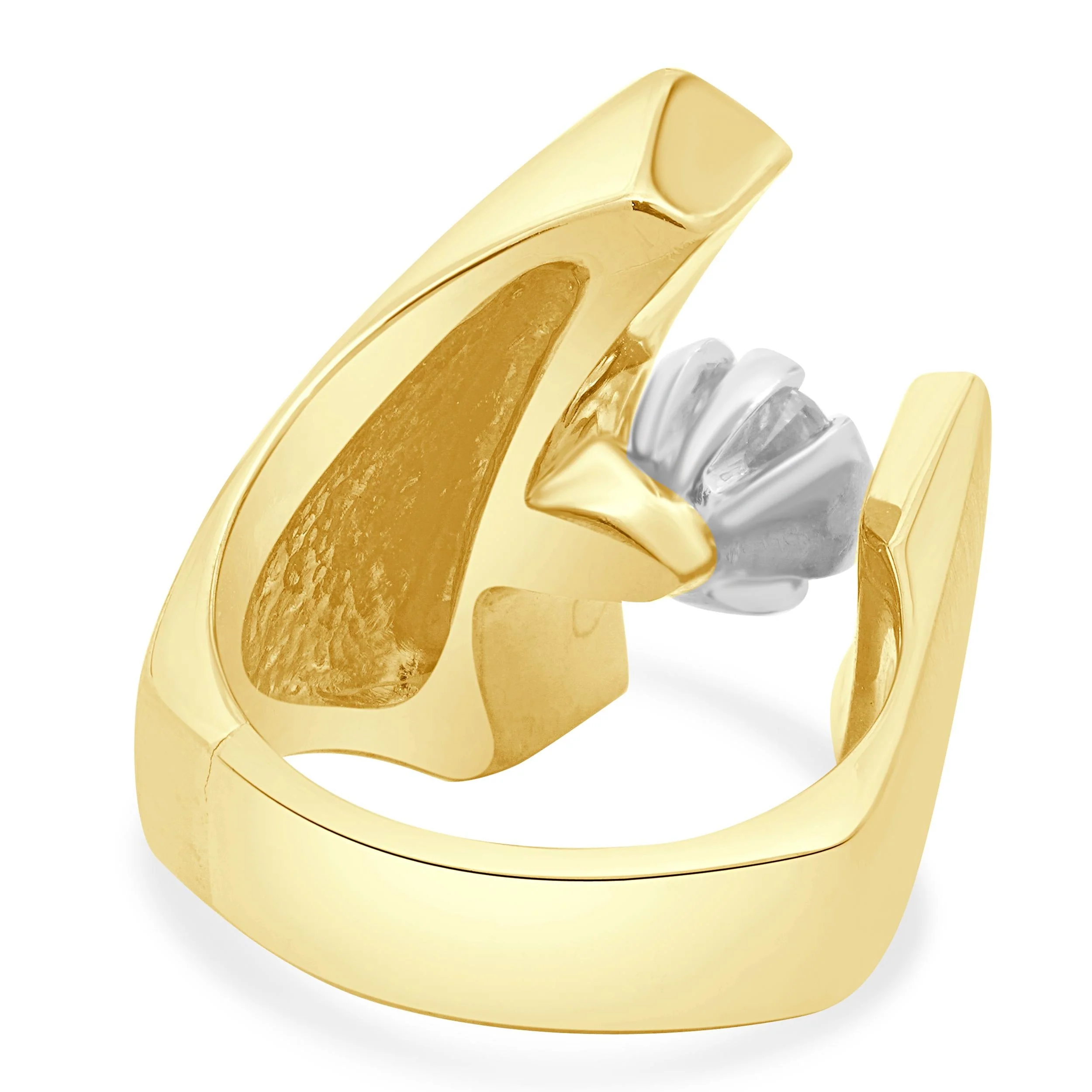18 Karat Yellow Gold Custom Designed Round Brilliant Cut Diamond Engagement Ring - Image 3