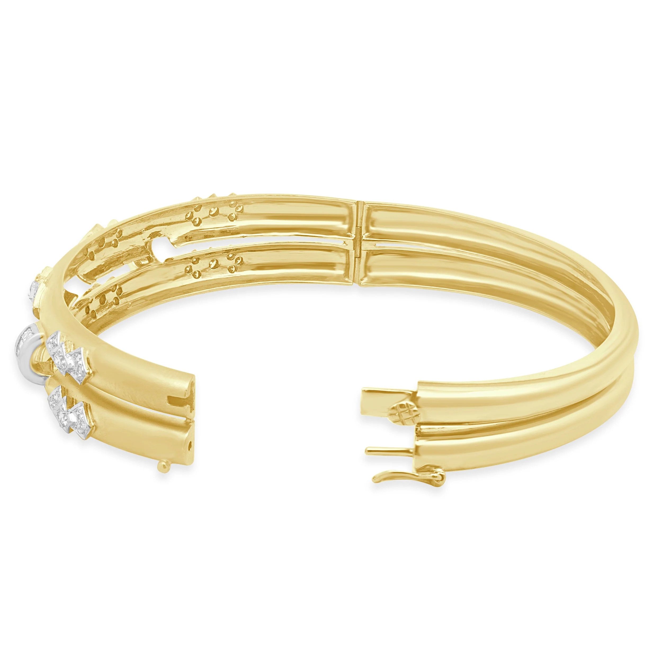 18 Karat Yellow Gold Diamond Bangle - Image 4
