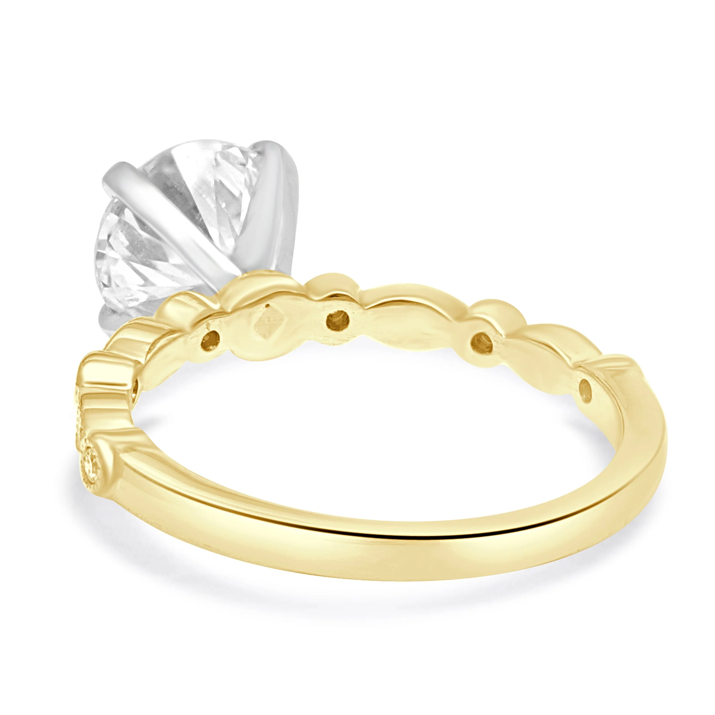 18 Karat Yellow Gold Diamond Engagement Ring - Image 3