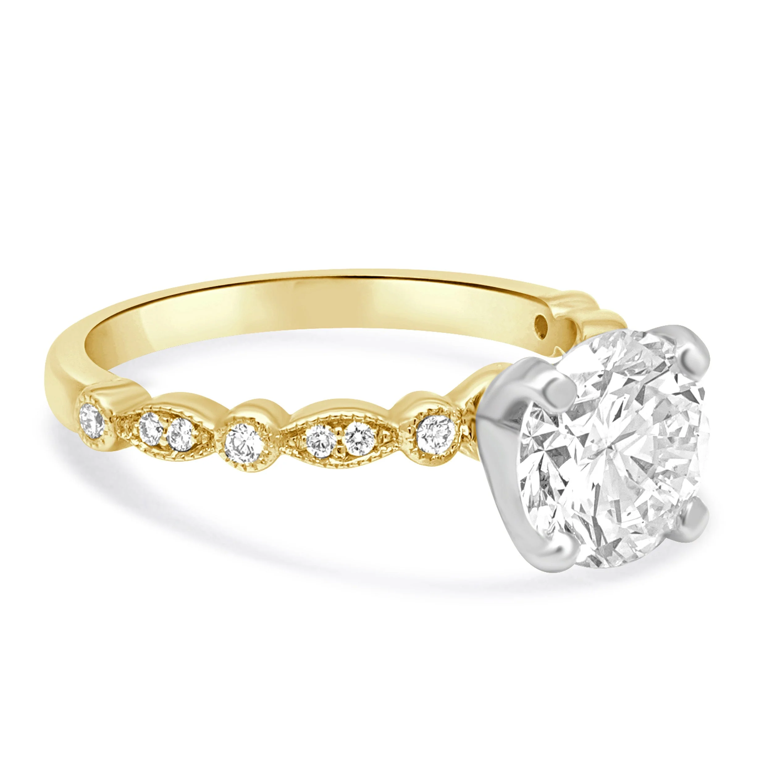 18 Karat Yellow Gold Diamond Engagement Ring - Image 4