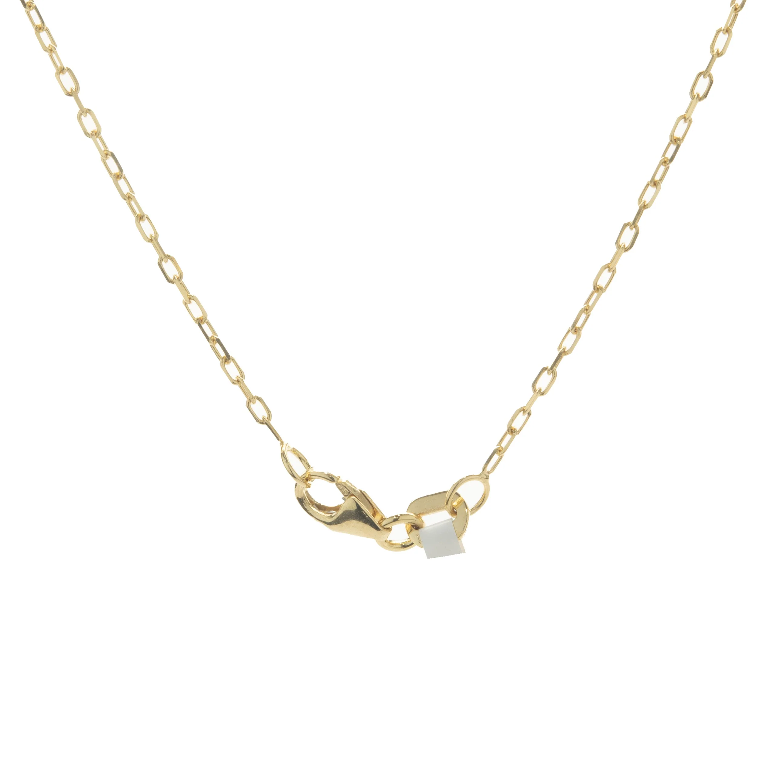 18 Karat Yellow Gold Pave Diamond Feather Drop Necklace - Image 3
