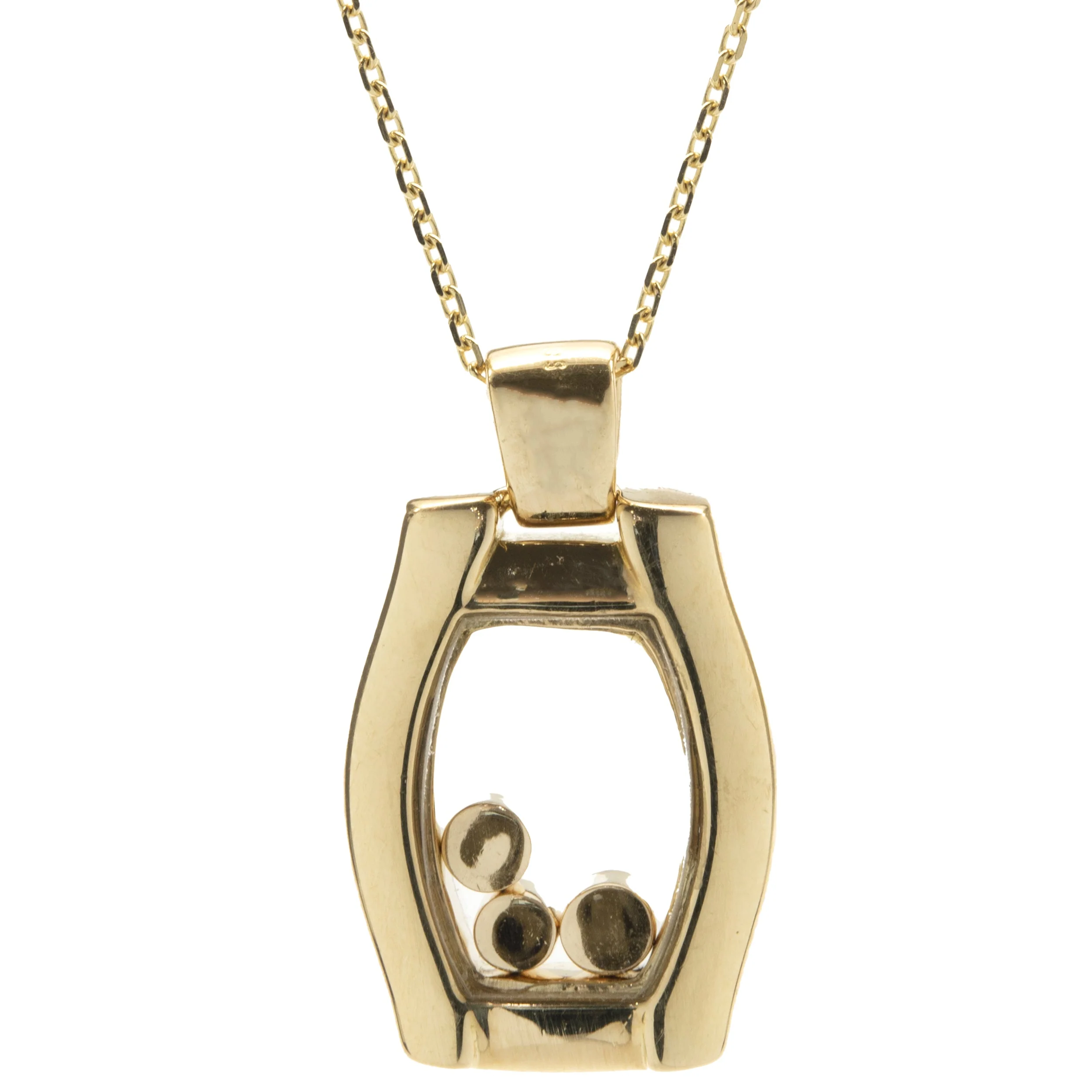 18 Karat Yellow Gold Pave Diamond Floating Diamond Necklace - Image 4