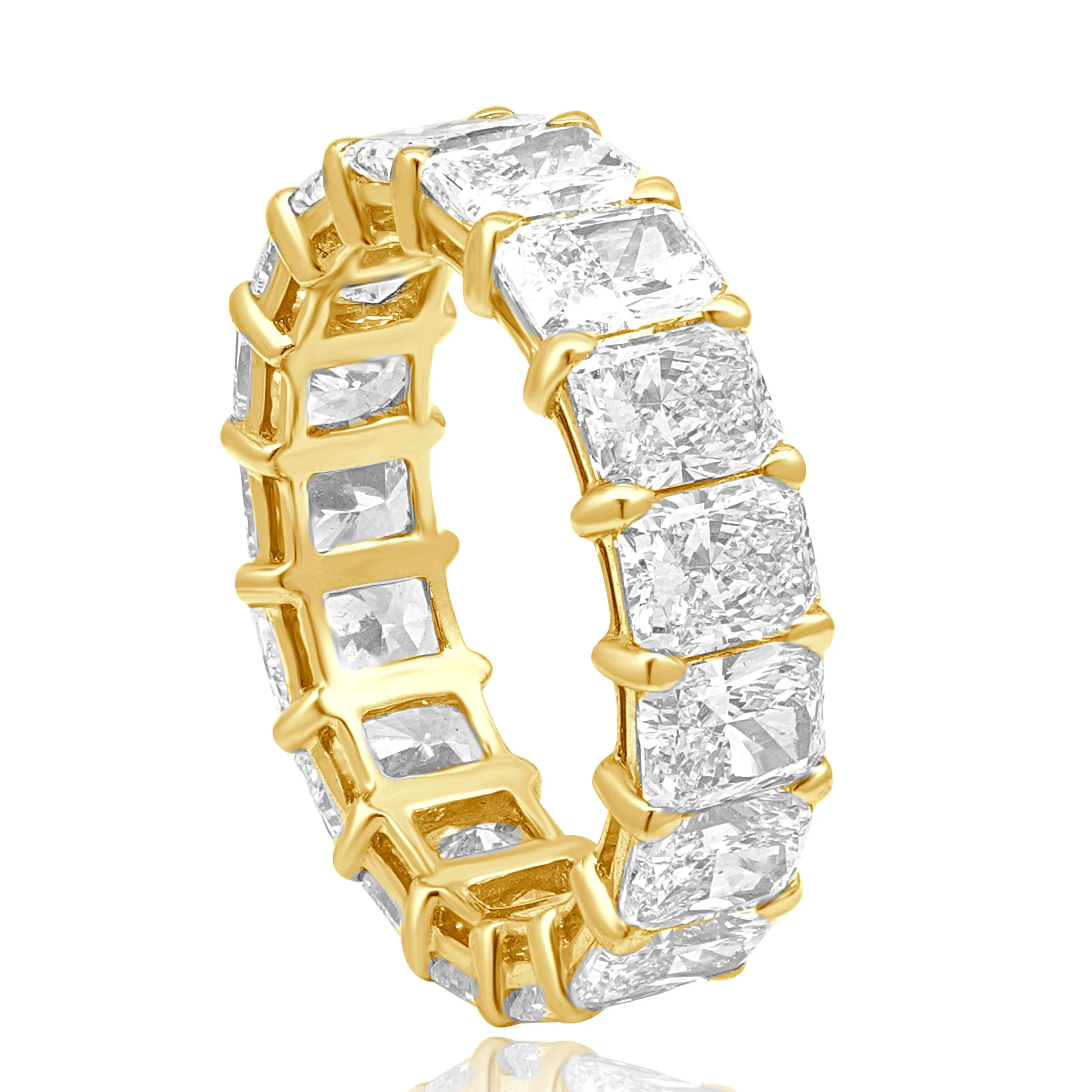 18 Karat Yellow Gold Prong Set Radiant Cut Diamond Eternity Band - Image 2