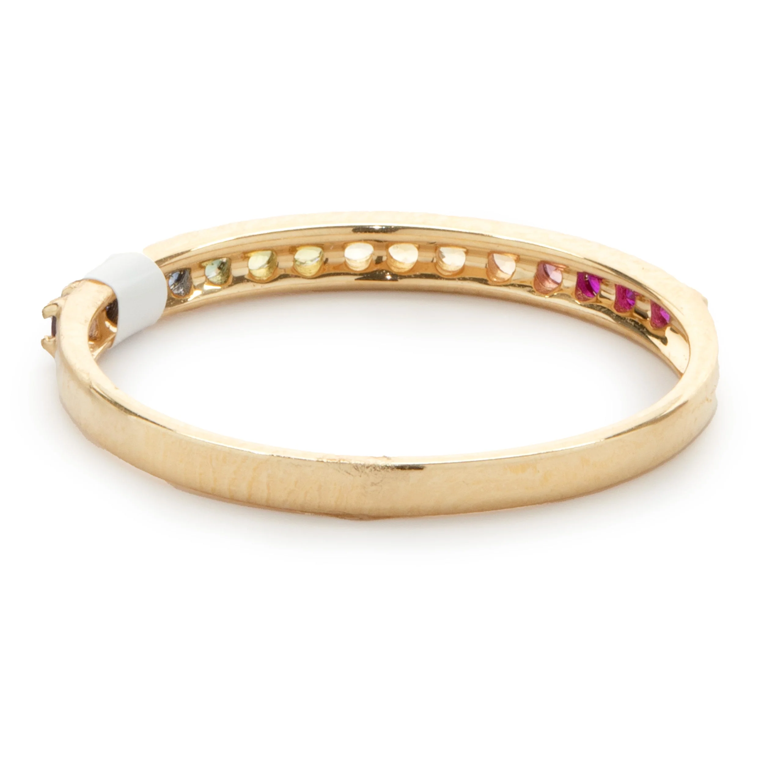 18 Karat Yellow Gold Rainbow Sapphire Band - Image 3