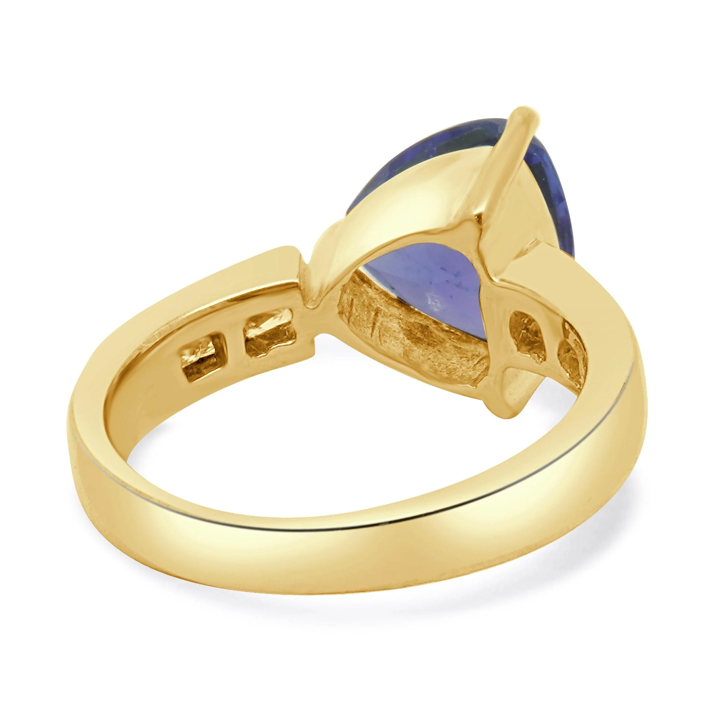 18 Karat Yellow Gold Tanzanite and Diamond Ring - Image 4