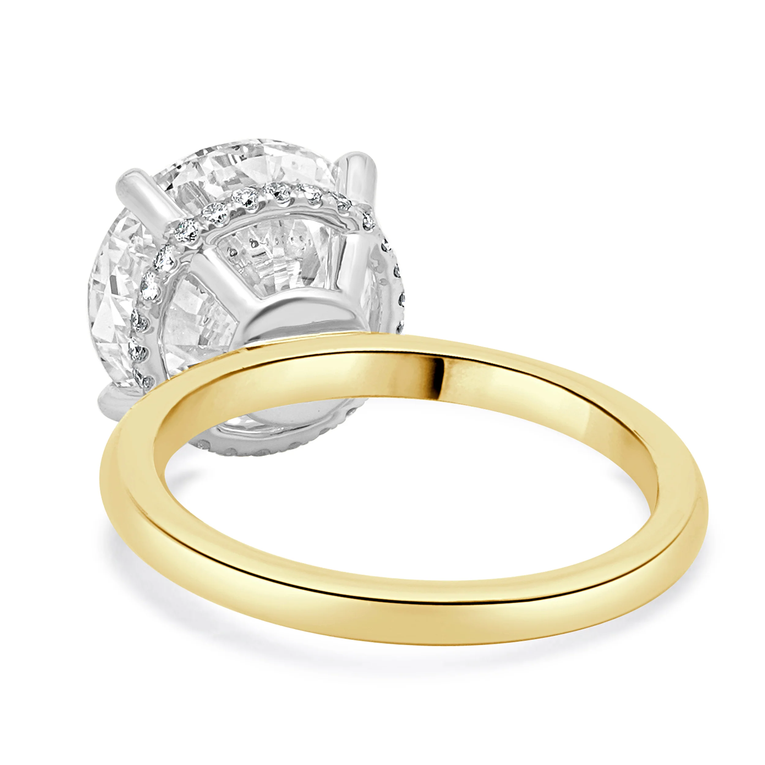 18 Karat Yellow & White Gold Diamond Engagement Ring - Image 3
