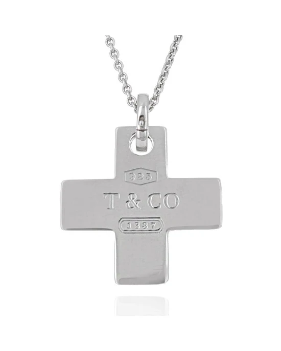 1837 Double Cross Necklace in Sterling Silver