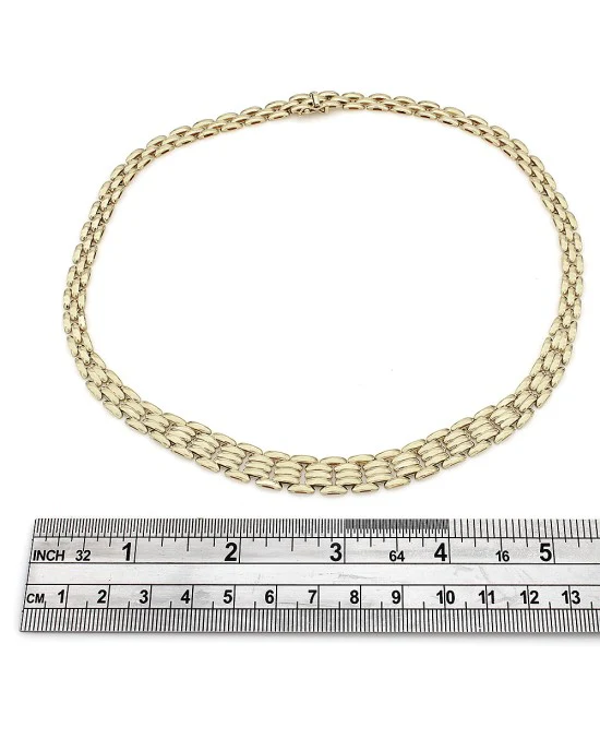 18K Graduated Panther Link Necklace - Image 3