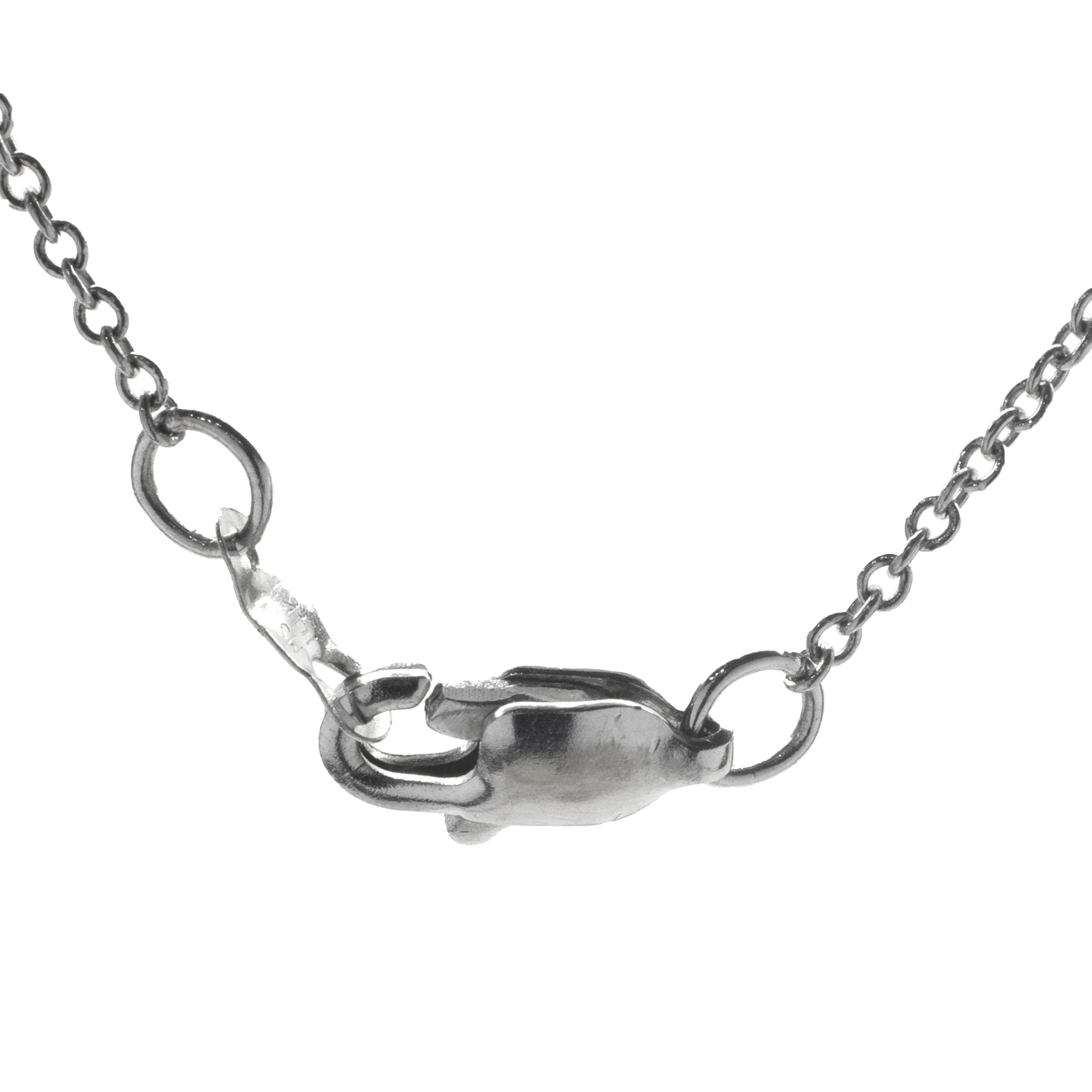 18K White Gold Multi-Shaped Geometric Drop Necklace - Image 3
