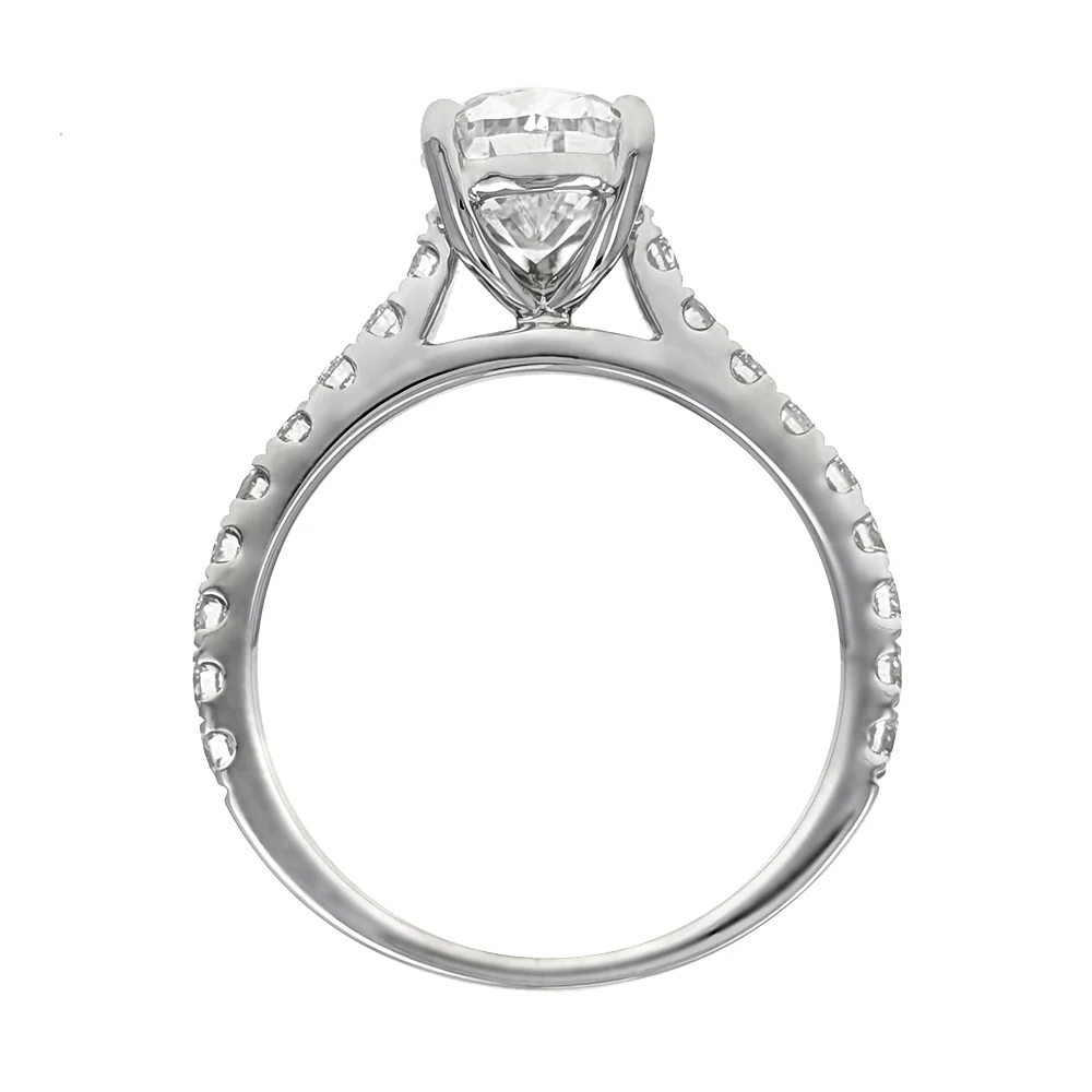 18K White Gold Pear Cut Diamond Engagement Ring - Image 2