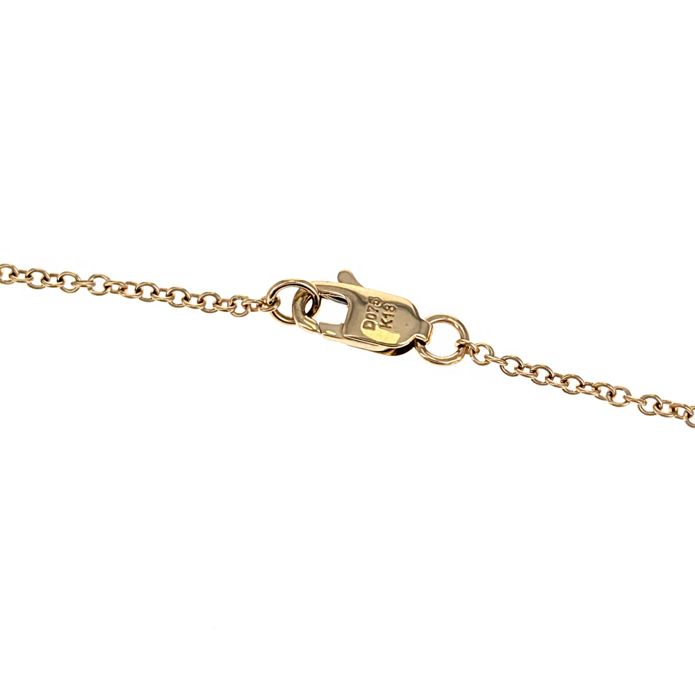 18K Yellow Gold Diamond Station Necklace - Image 3