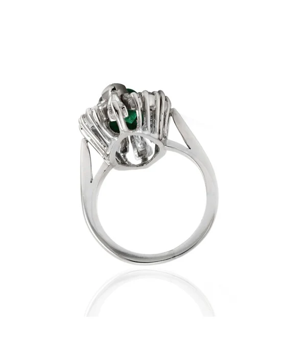 2.03ct Emerald & 1.36ctw Diamond Halo Ring in Platinum - Image 6