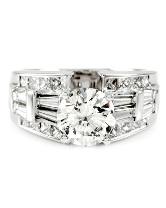 2.06ct I1, G Round Brilliant Diamond Engagement Ring in 18K White Gold - Image 2