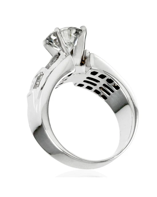 2.06ct I1, G Round Brilliant Diamond Engagement Ring in 18K White Gold - Image 5