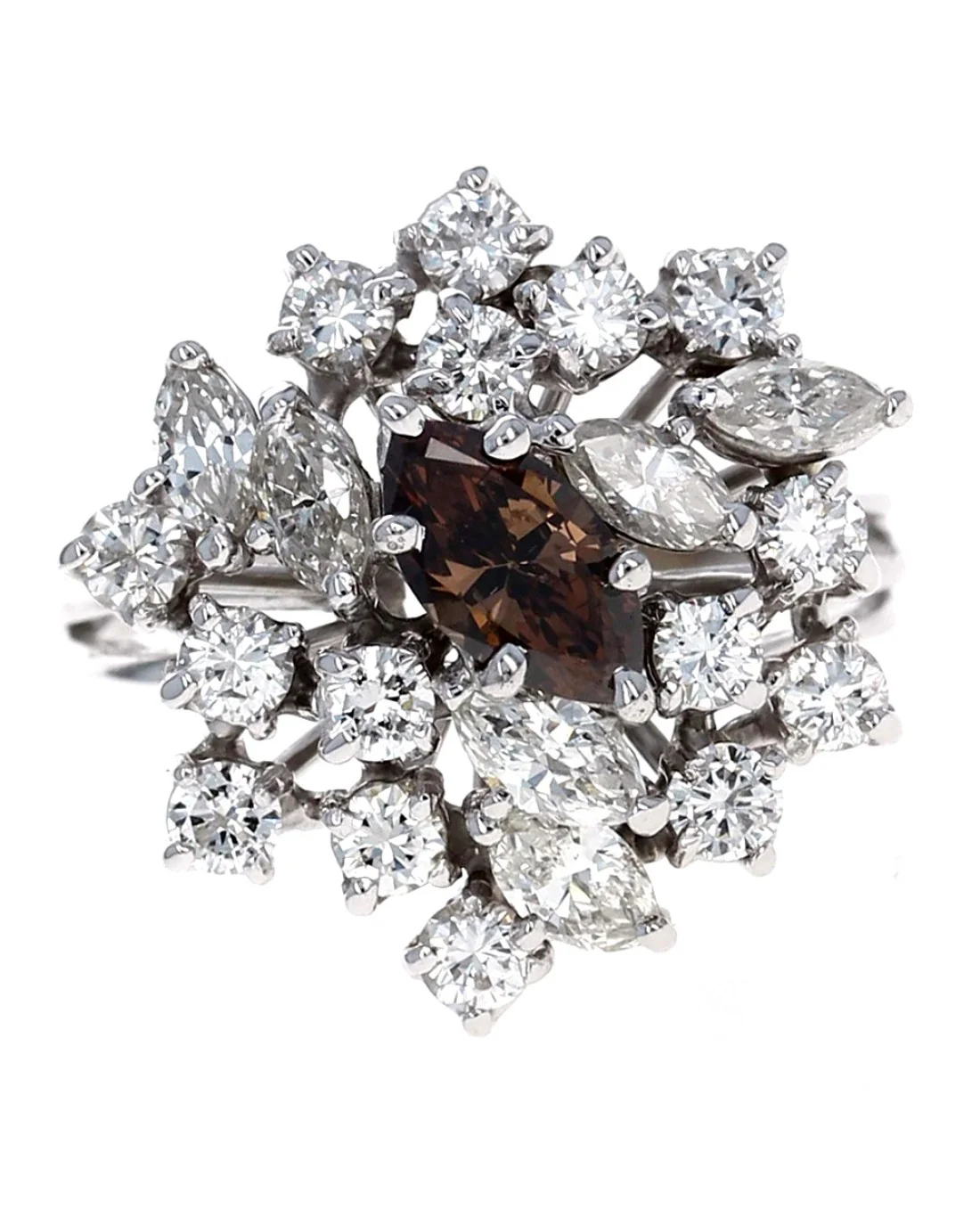 2.35ctw Mixed Cut Diamond Cluster Ring in 14K White Gold - Image 2