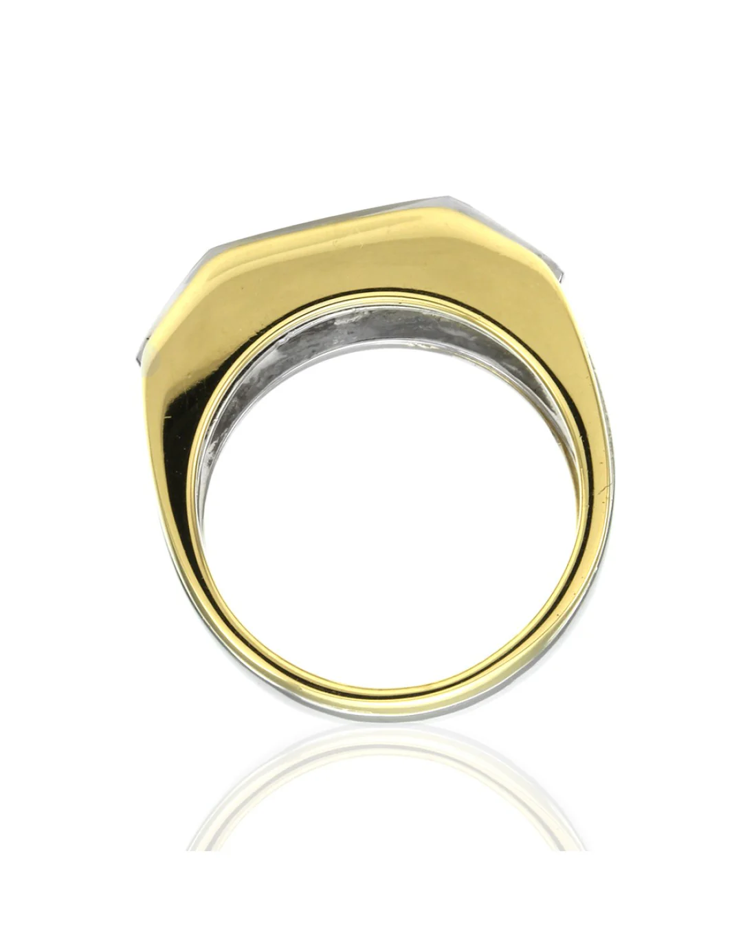 2.58ctw Invisible Set Princess Diamond Band Ring in Platinum & Gold - Image 4