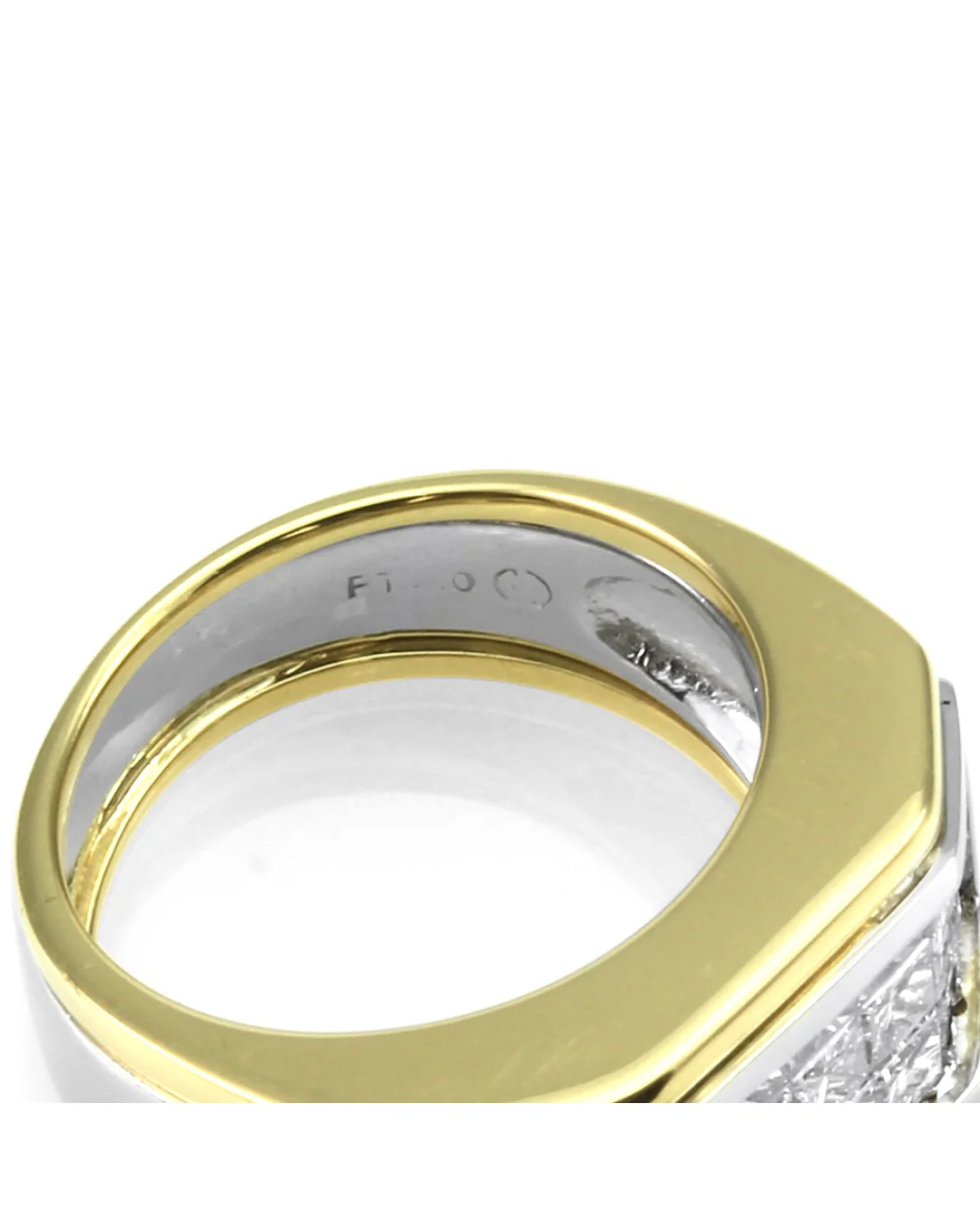 2.58ctw Invisible Set Princess Diamond Band Ring in Platinum & Gold - Image 5