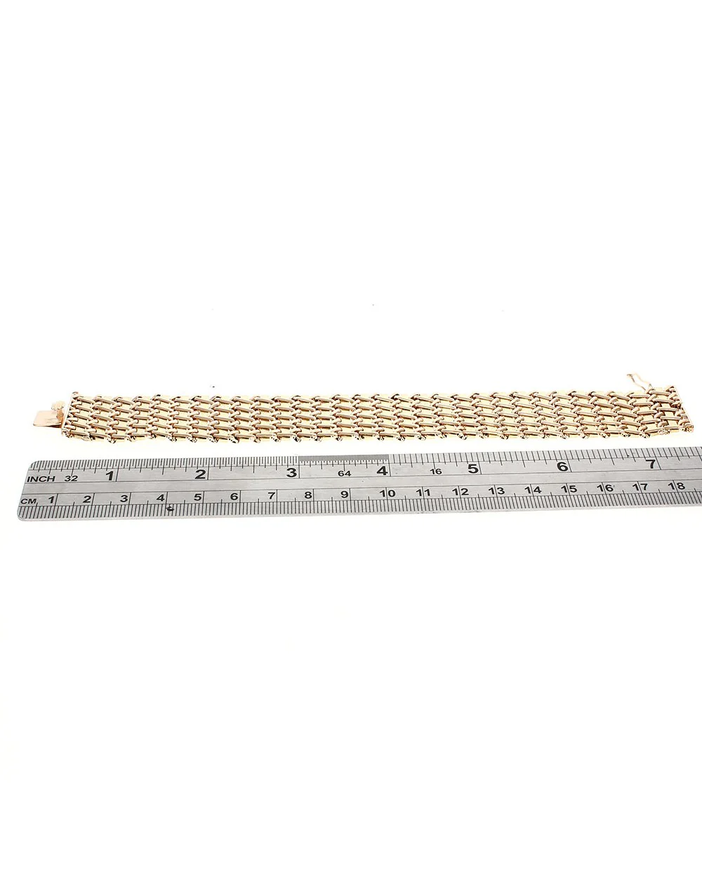 2 Tone Wide Weave Bracelet - Image 3