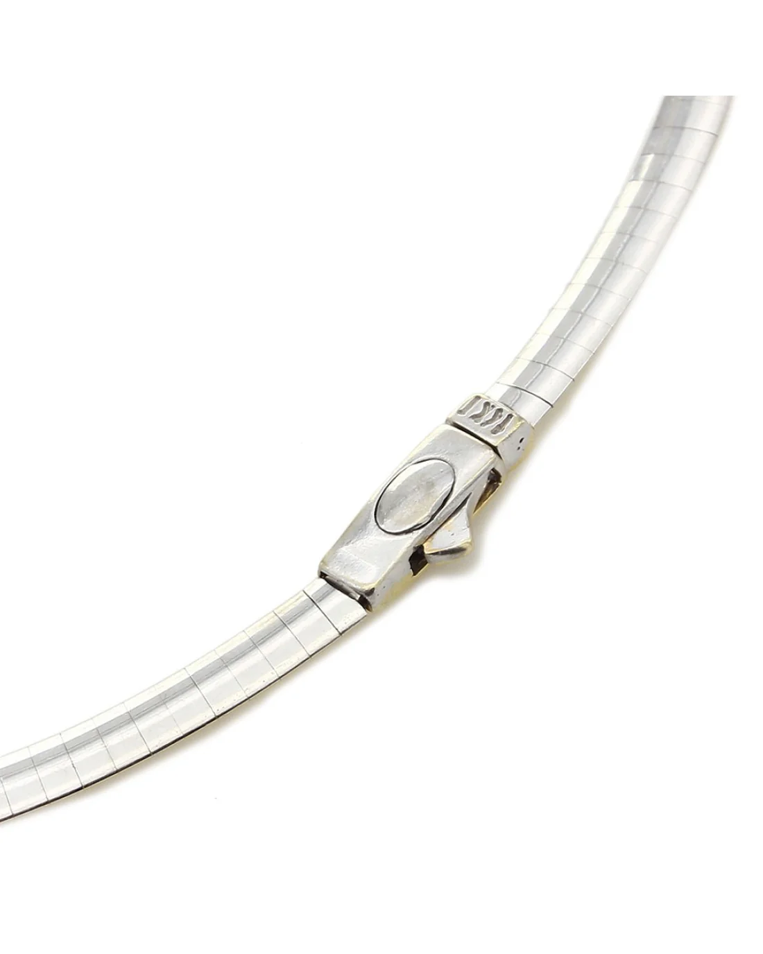 2 Toned Reversible Omega Link Necklace - Image 2