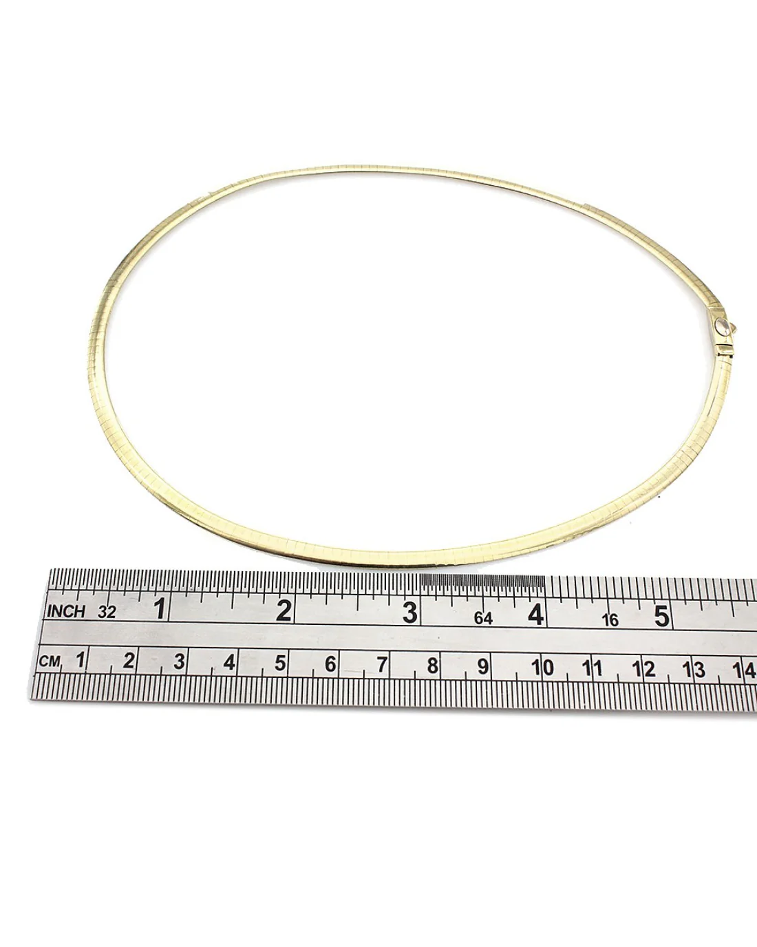 2 Toned Reversible Omega Link Necklace - Image 3