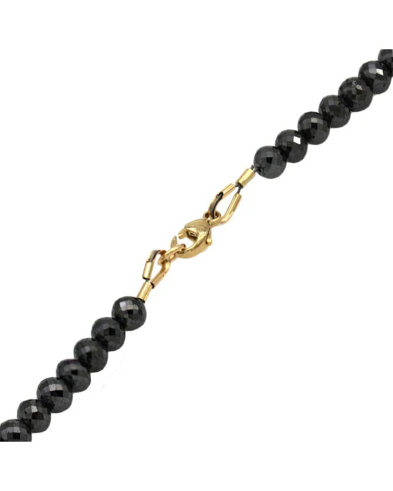 24in Black Diamond Bead Necklace - Image 2