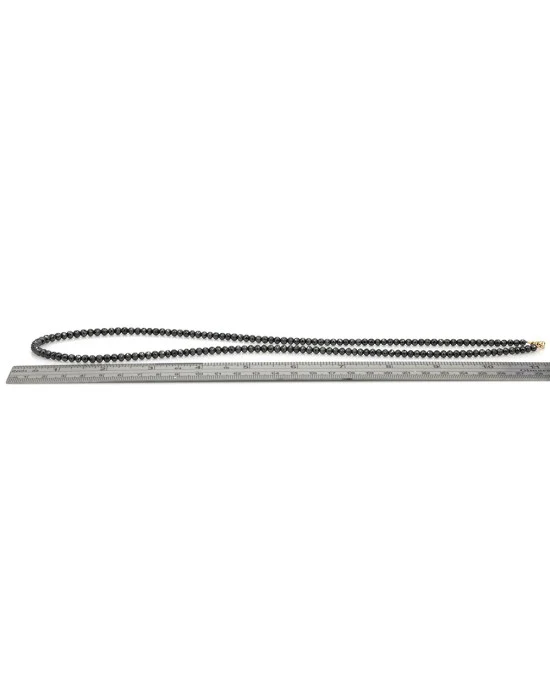 24in Black Diamond Bead Necklace - Image 3