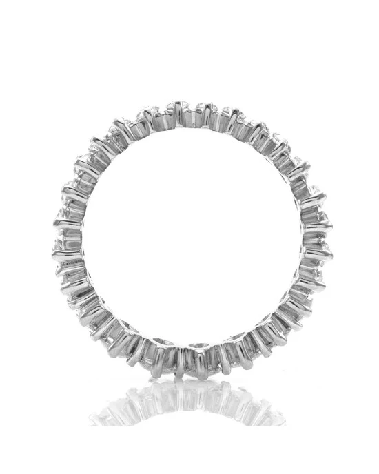 3.41ctw Marquise Cut Diamond Eternity Band/ Ring in Platinum SZ 7 - Image 5
