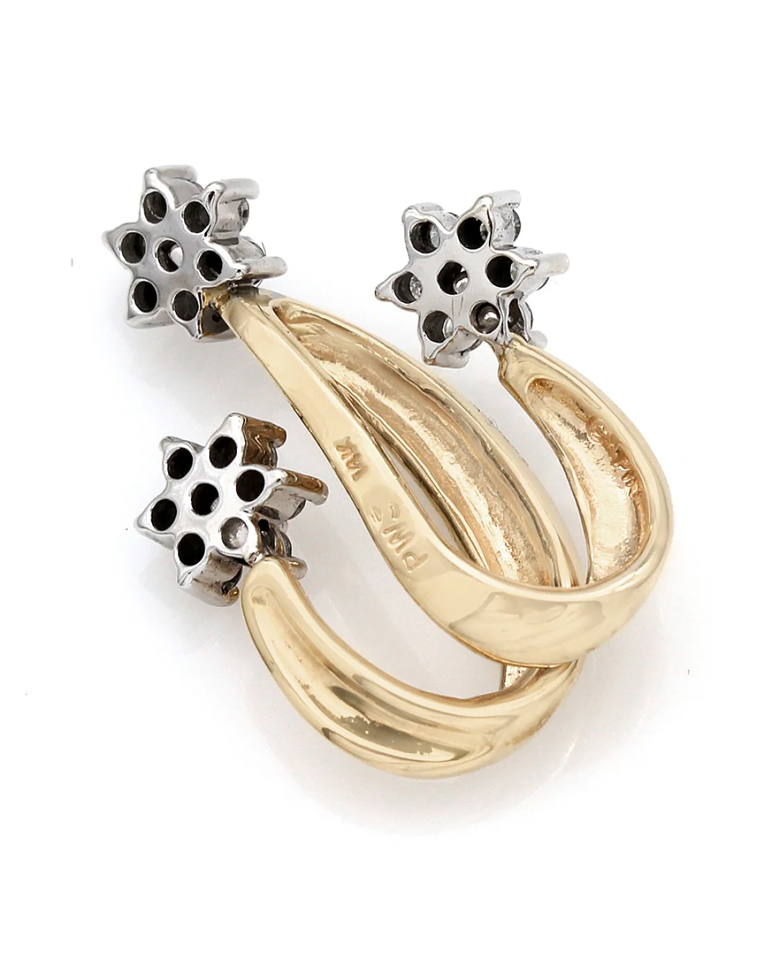 3 Diamond Flower Slide Pendant - Image 2
