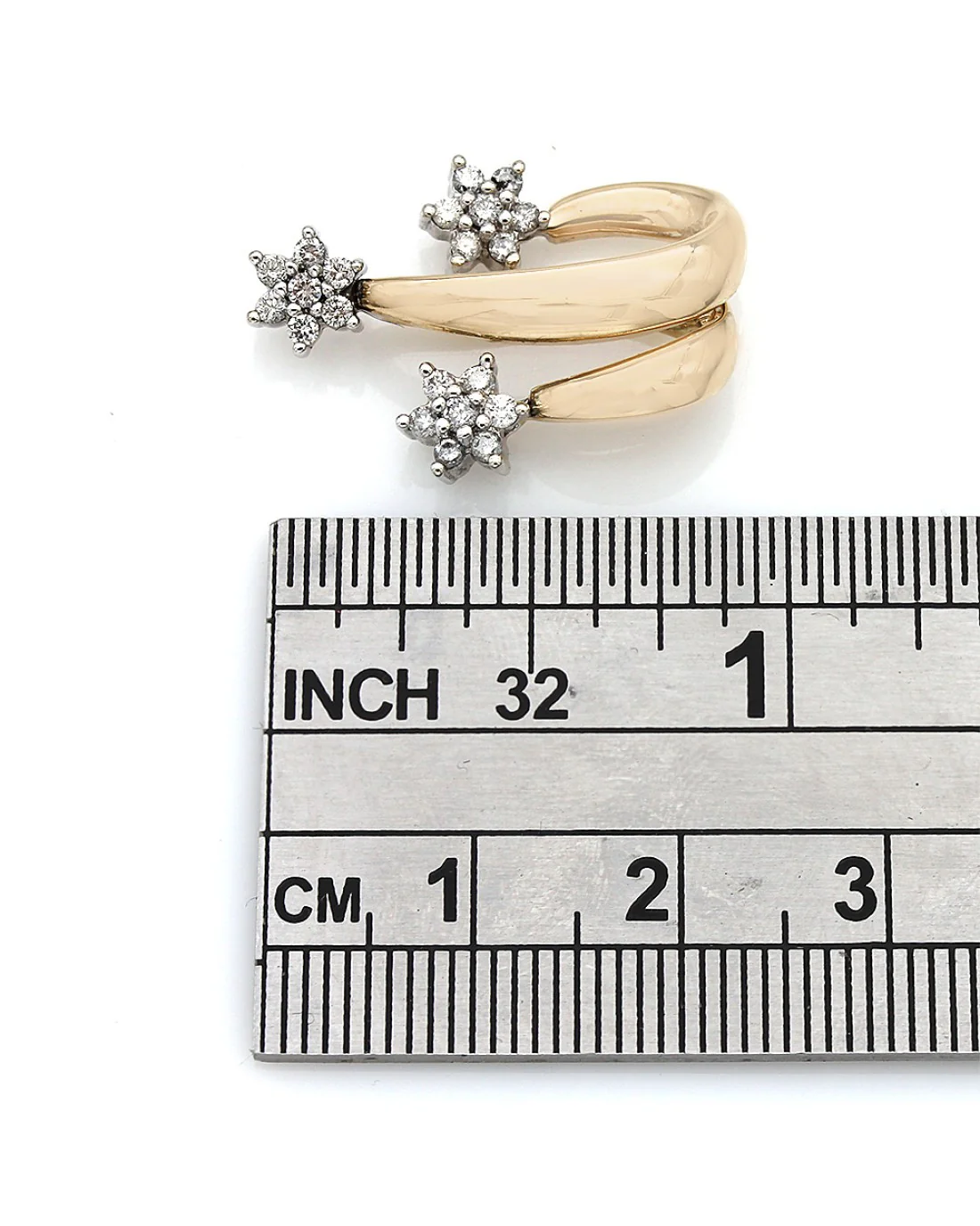 3 Diamond Flower Slide Pendant - Image 3