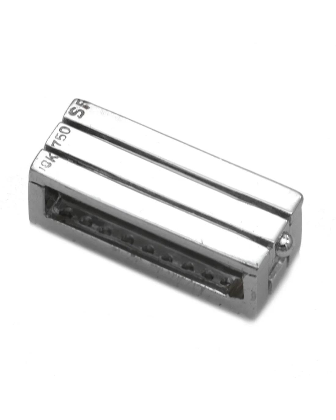 3 Row Diamond Rectangular Enhancer Pendant - Image 2