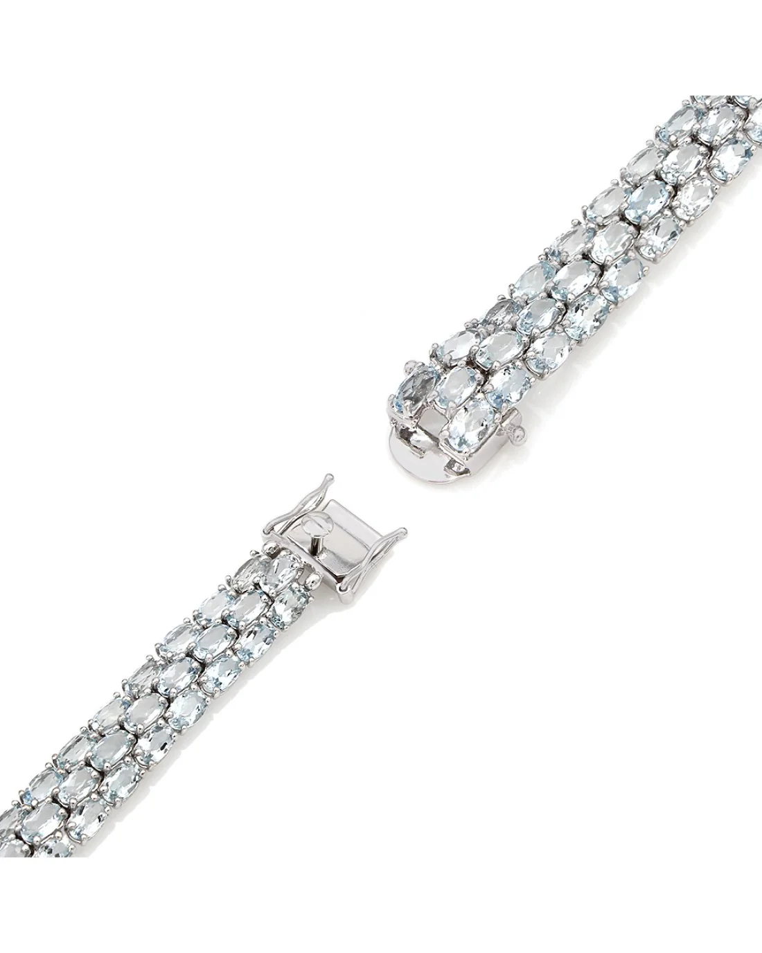 3 Row Sky Blue Topaz Bracelet - Image 2