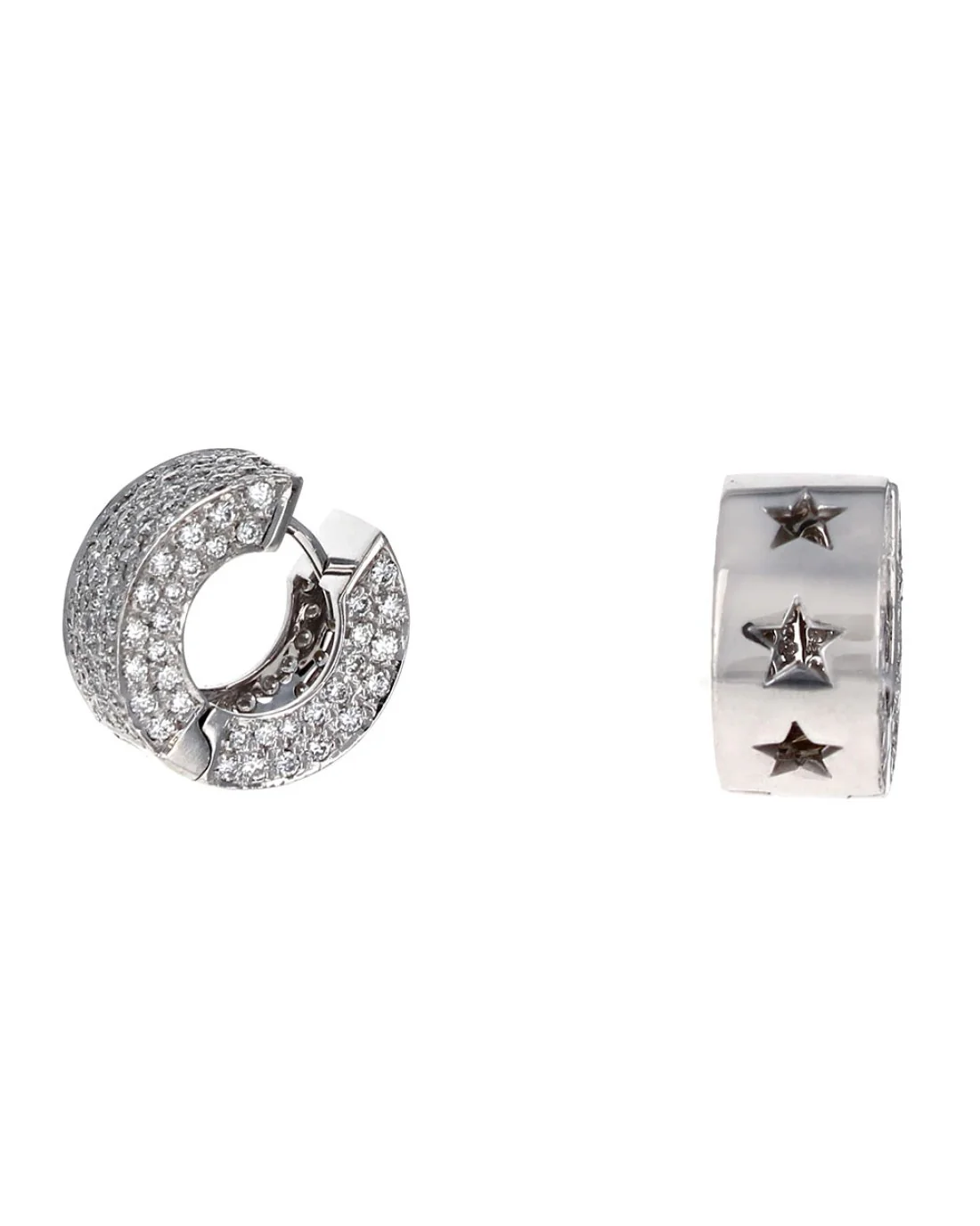 3 Sided Diamond Pave Huggie Earrings - Image 4