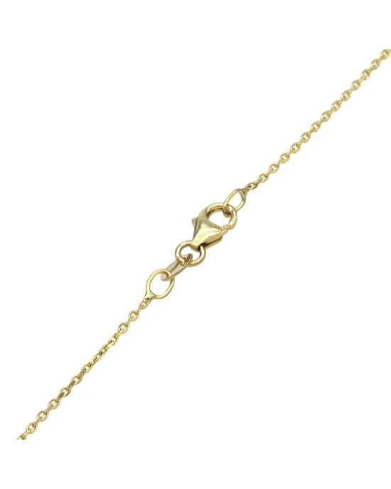 3 Station Diamond Halo Graduated Drop Necklace in White and Yellow Gold - Image 2