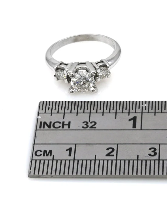 3 Stone Diamond Ring in White Gold - Image 3
