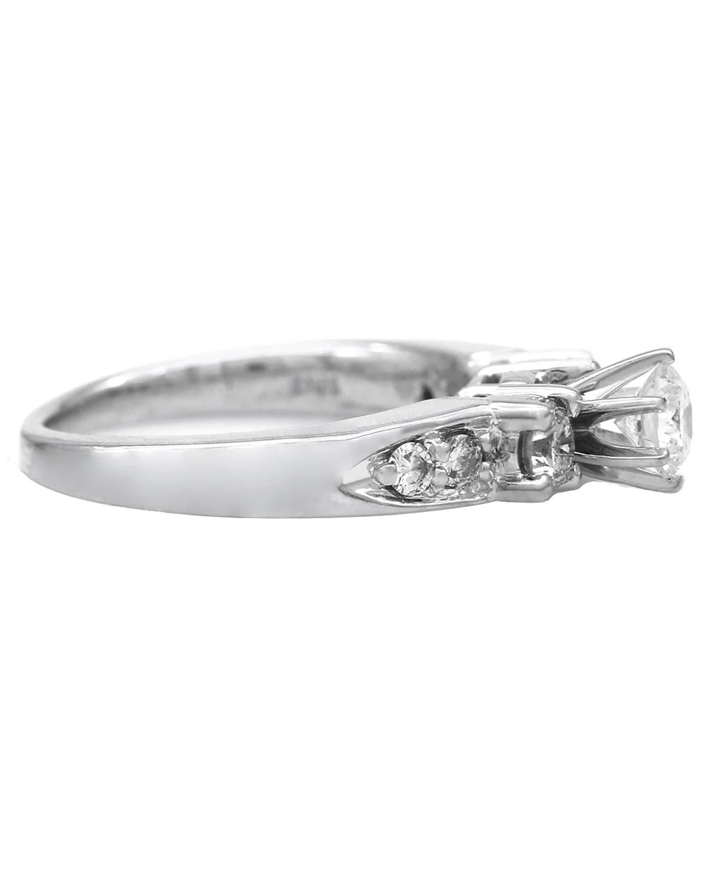3 Stone Diamond Ring with Diamond Accents - Image 2