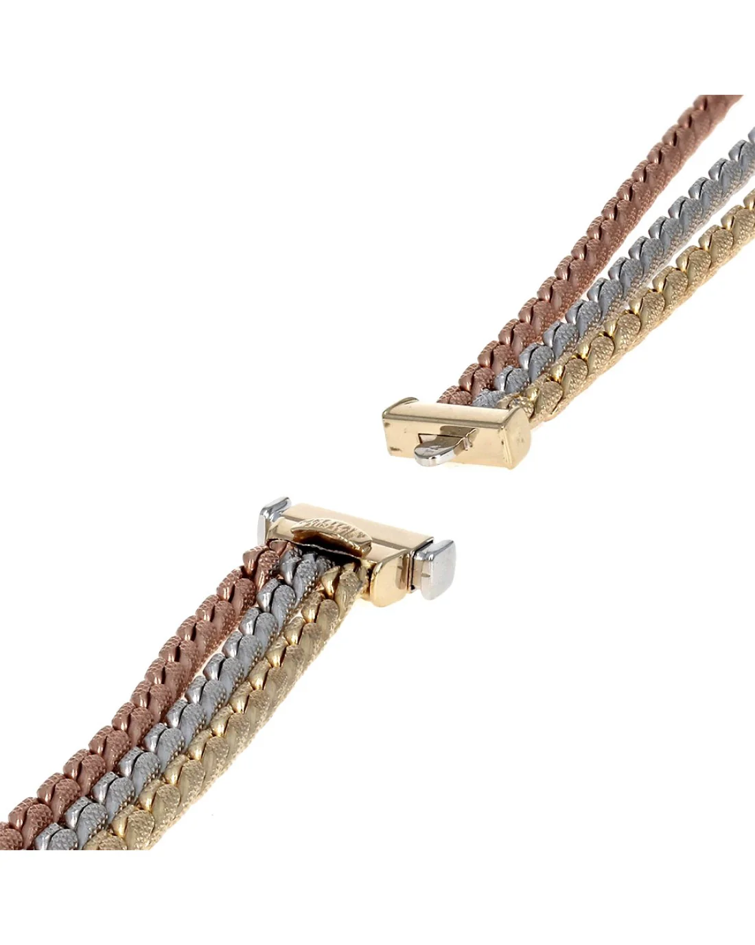 3 Tone 3 Strand Italian Line Bracelet - Image 2