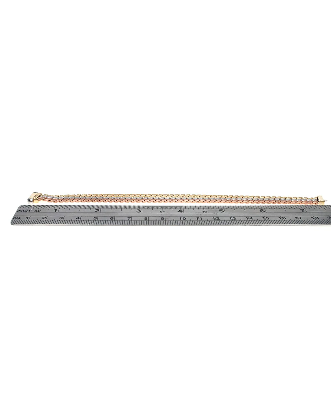 3 Tone 3 Strand Italian Line Bracelet - Image 3