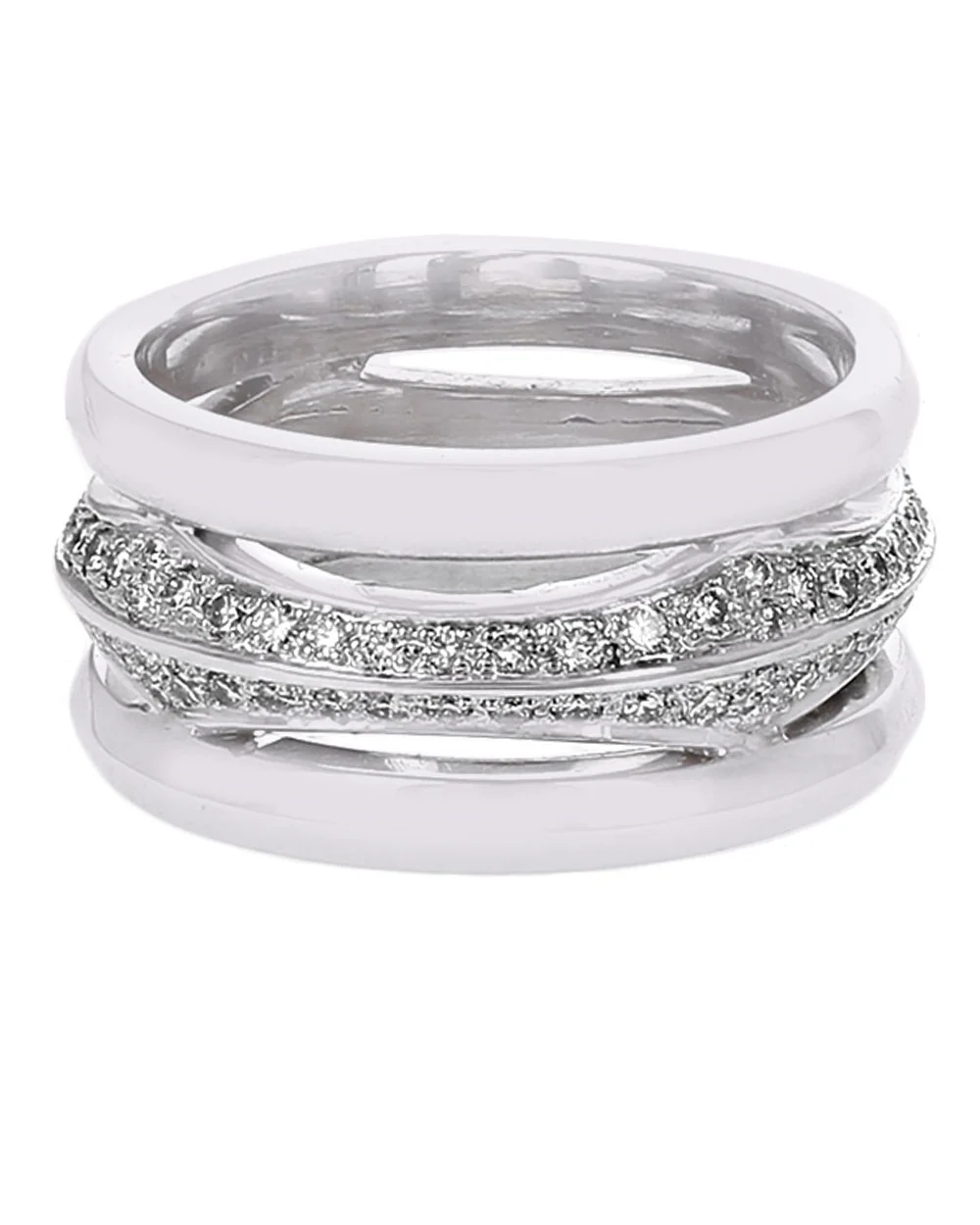 4 Row Diamond Open Eternity Band - Image 2