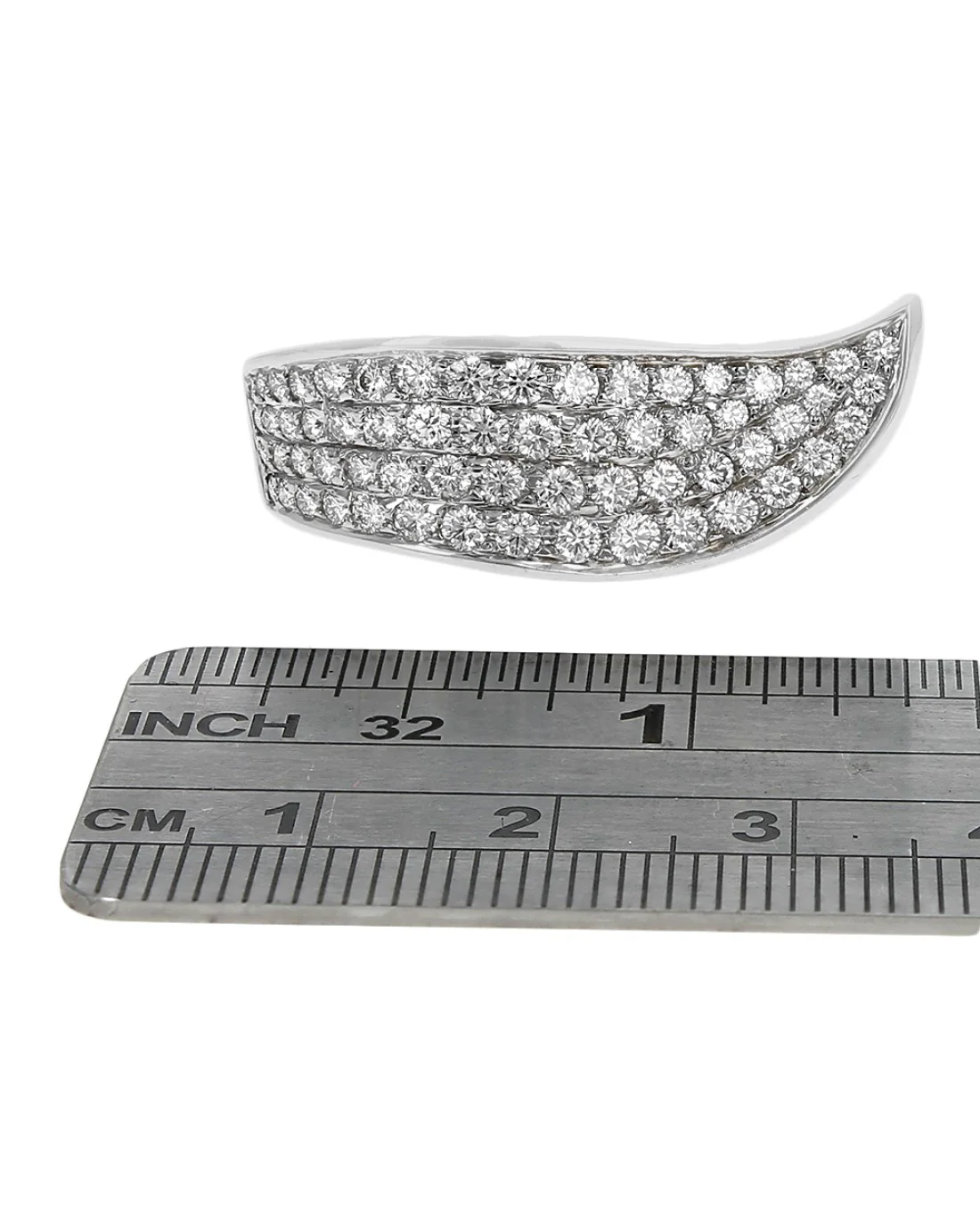 4 Row Diamond Ribbon Ring in Gold - Image 3
