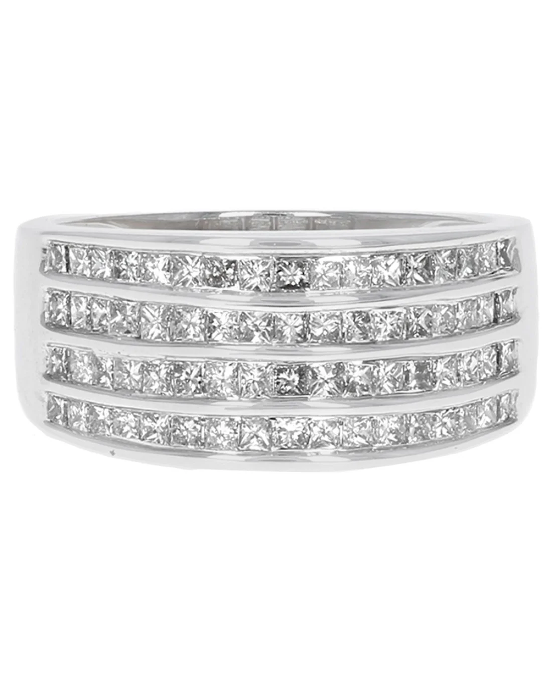 4 Row Princess Diamond Tapered Band - Image 2